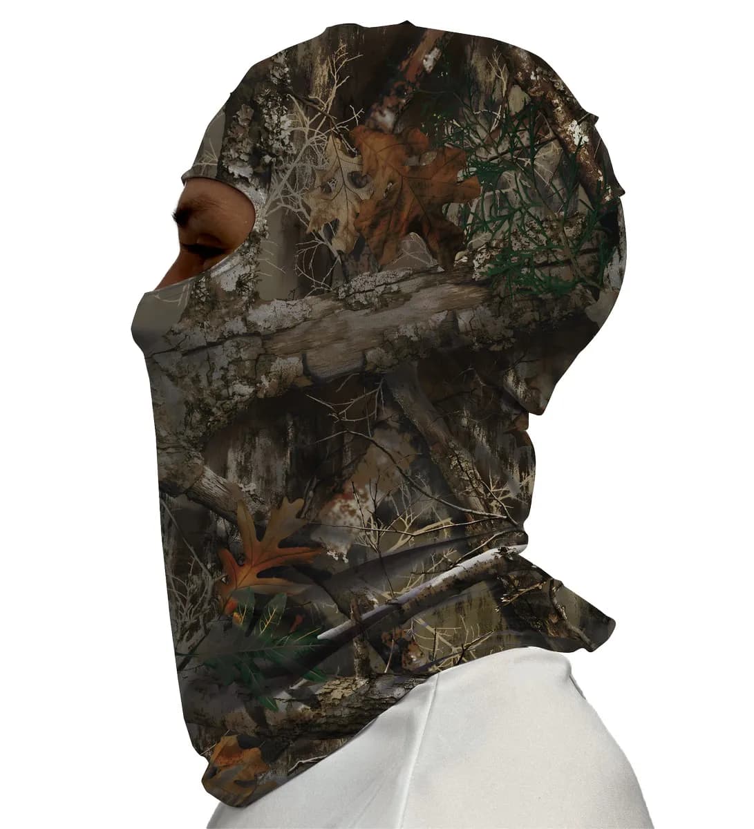 Balaclava Camuflada Folhas e Galhos Brk com Proteção UV50+