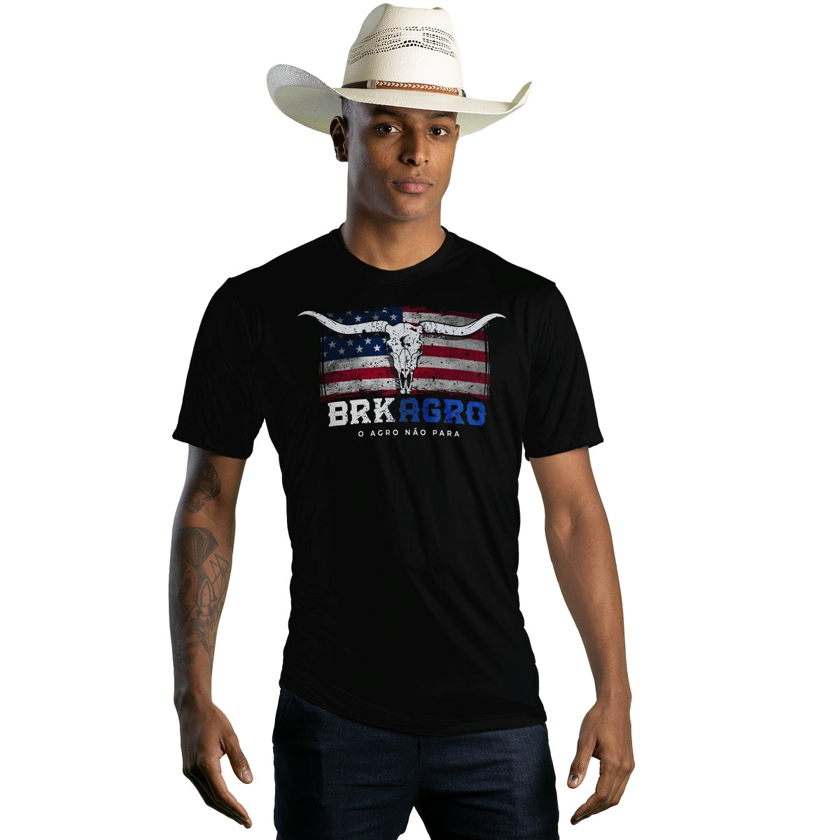 Camiseta Agro Brk O Agro não Para Texas com Proteção Solar UV50+