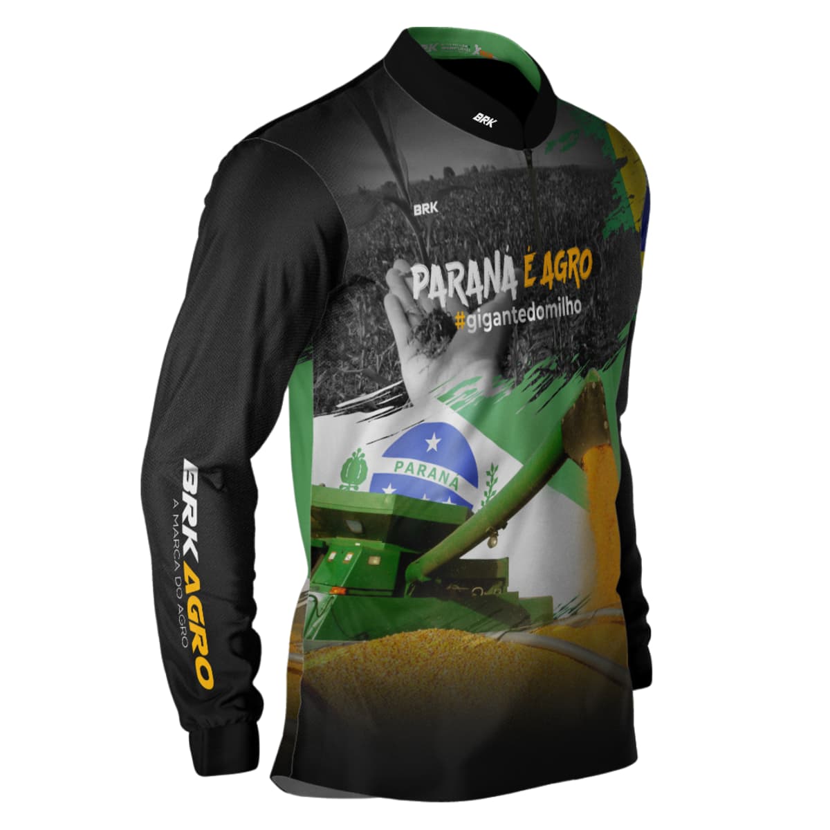 Camisa Agro Brk Paraná é Agro Milho com Proteção Solar UV50+