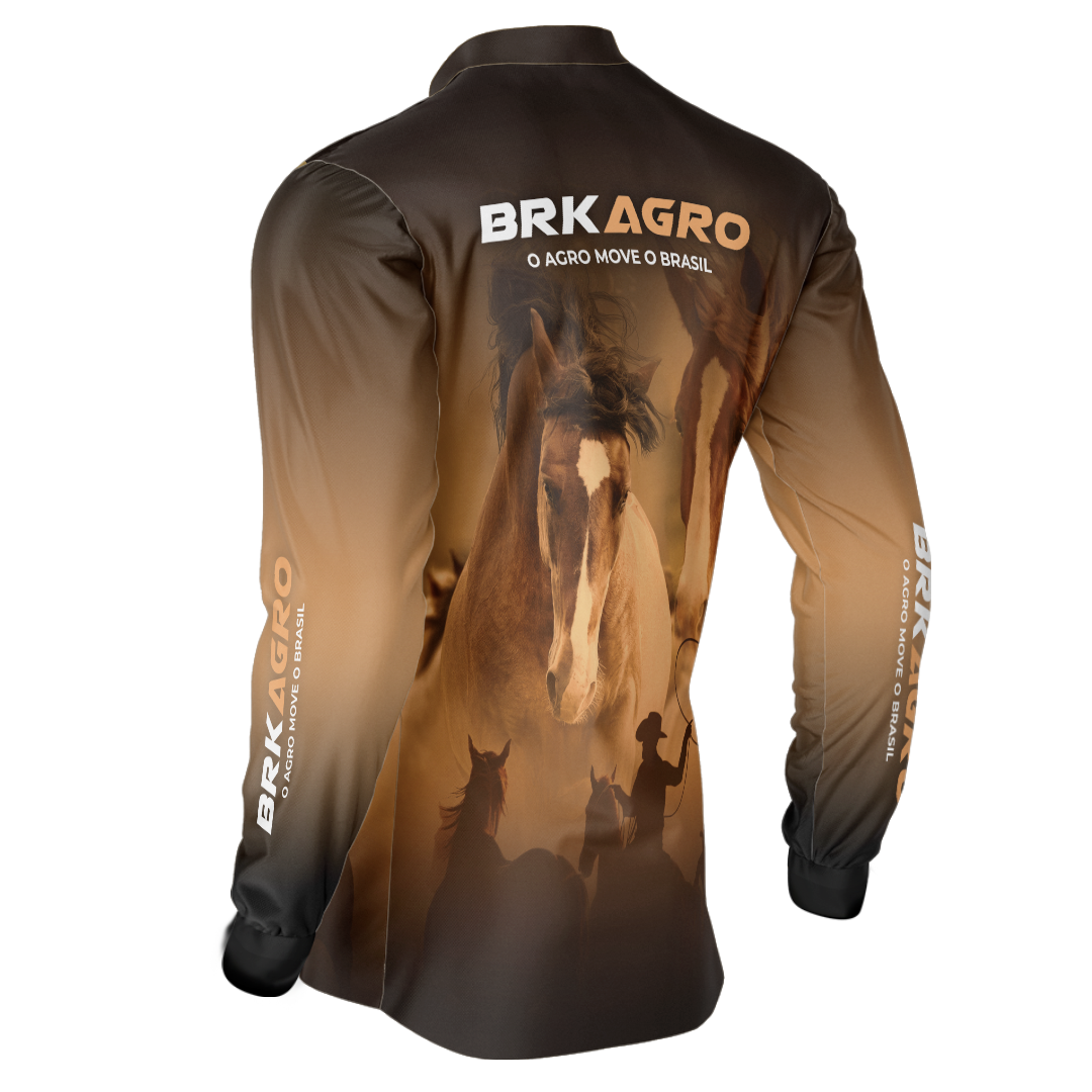 Camisa Agro Brk Cavalos com Proteção Solar UV50+
