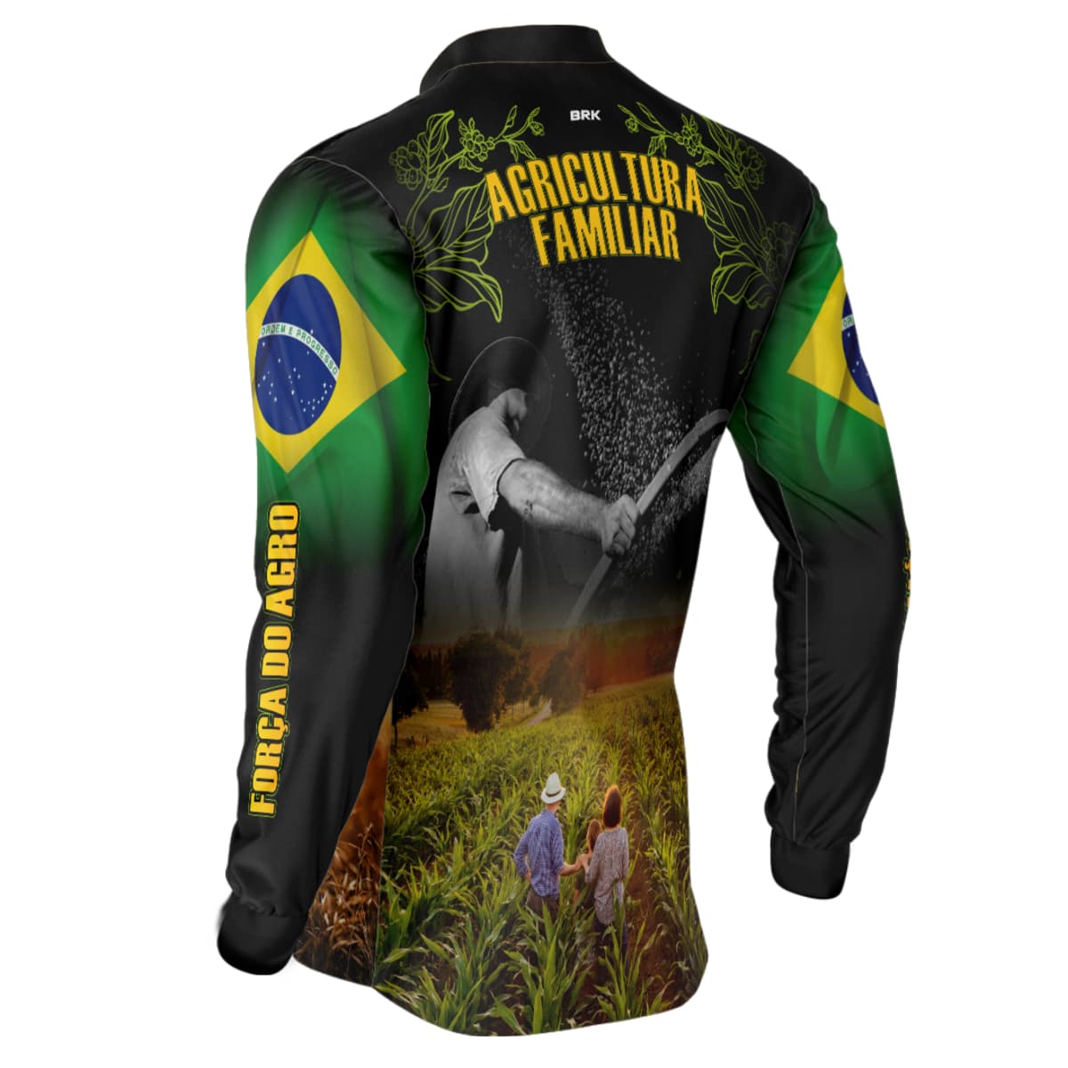 Camisa Agro Brk Agricultura Familiar no Campo com Proteção Solar UV50+