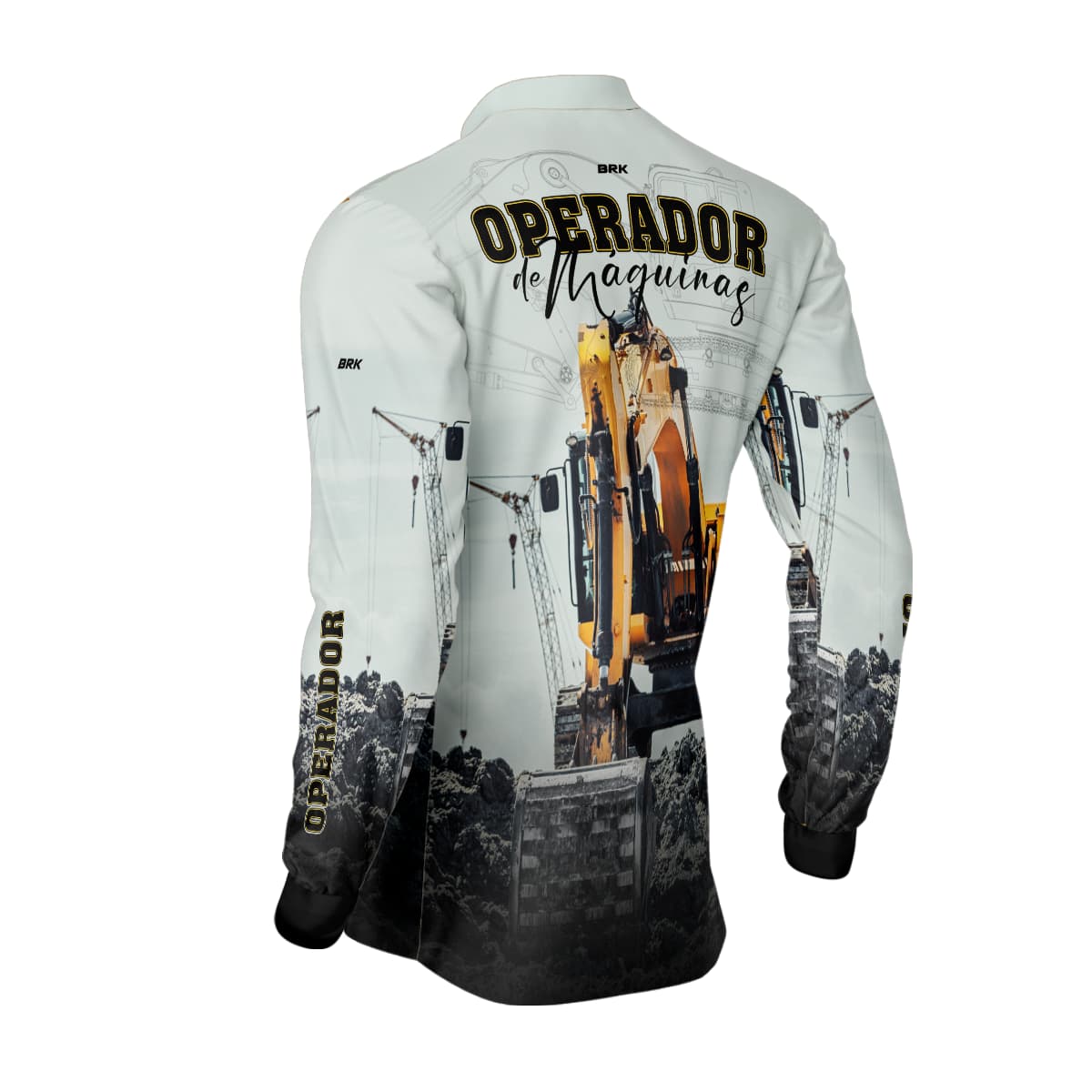 Camisa Agro Brk Operador de Máquinas Escavadeira com UV50+
