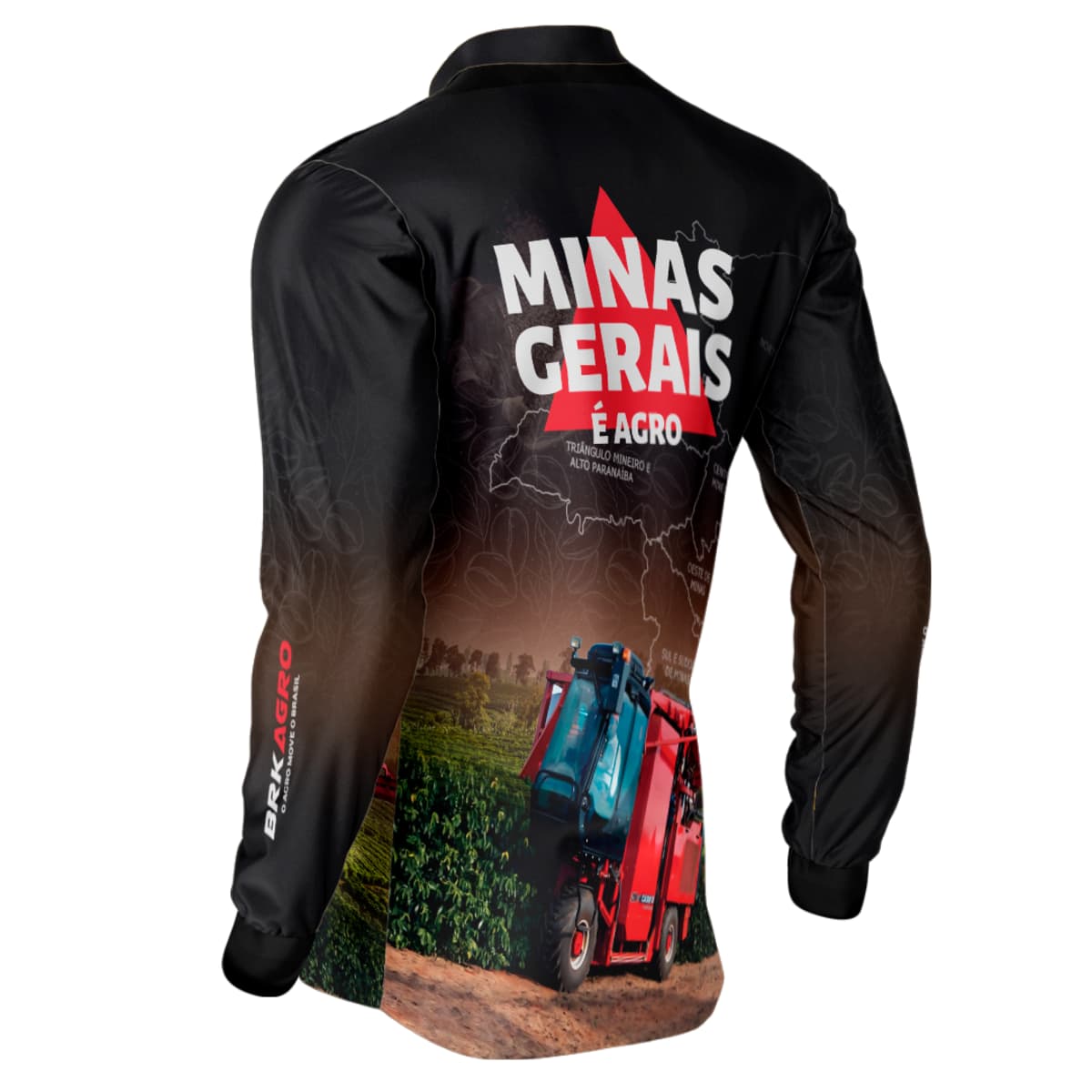 Camisa Agro Brk Minas Gerais Colheita de Café com Proteção Solar UV50+