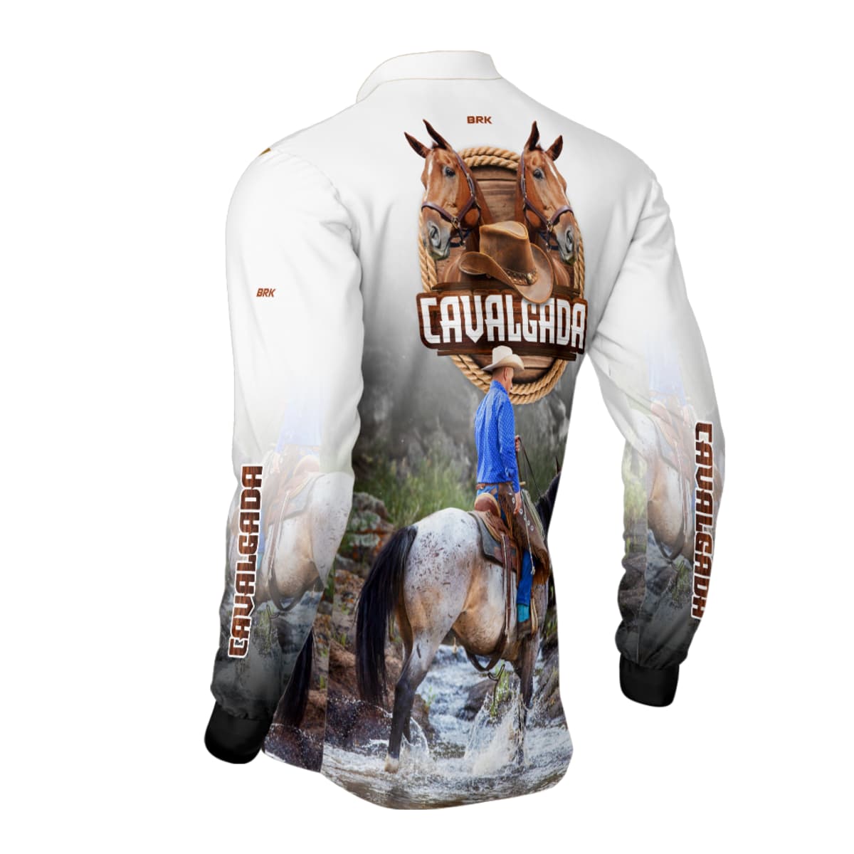 Camisa Agro Brk Cavalgada Branca com Proteção Solar UV50+
