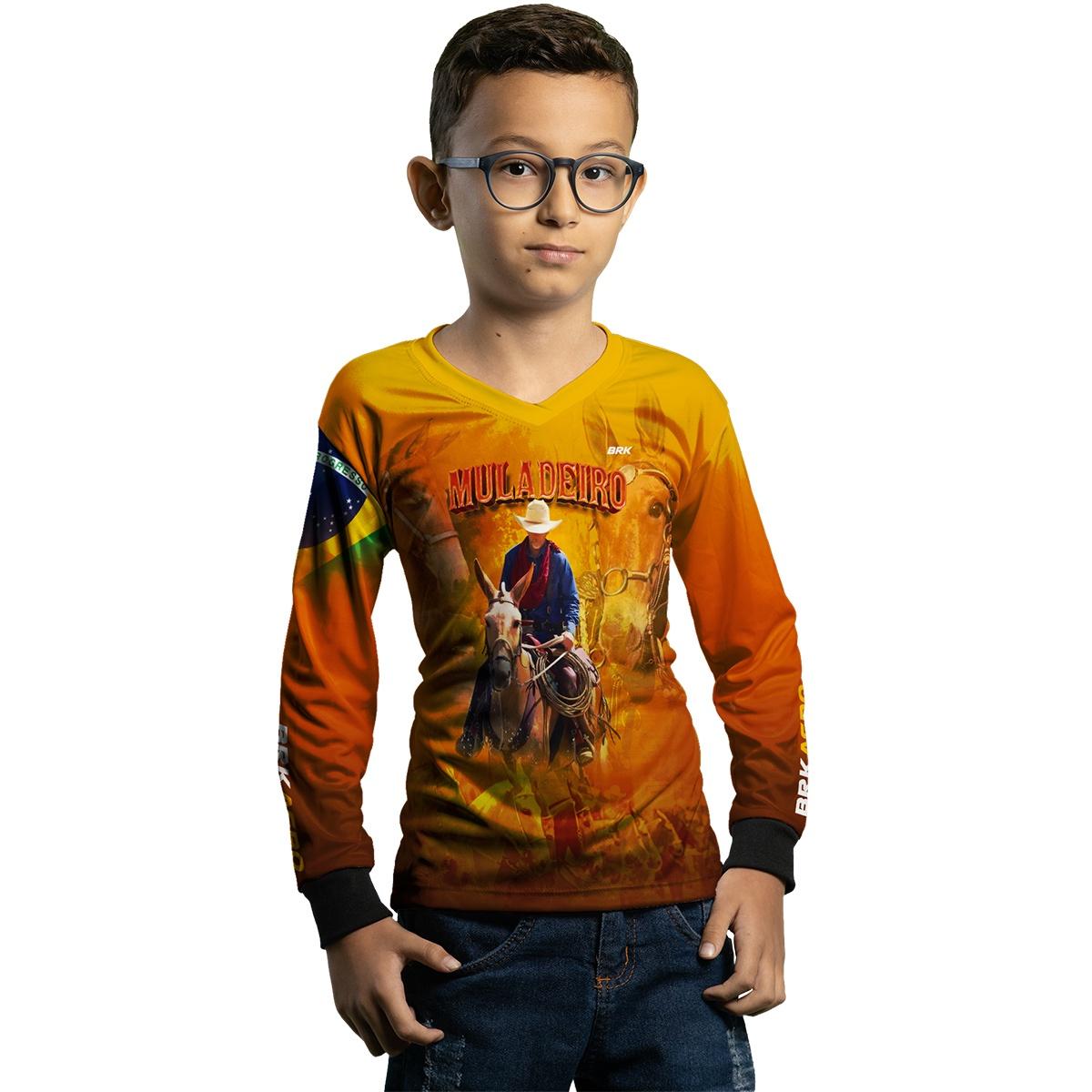 Camisa Agro Brk Muladeiro Amarela com Proteção Solar UV50+