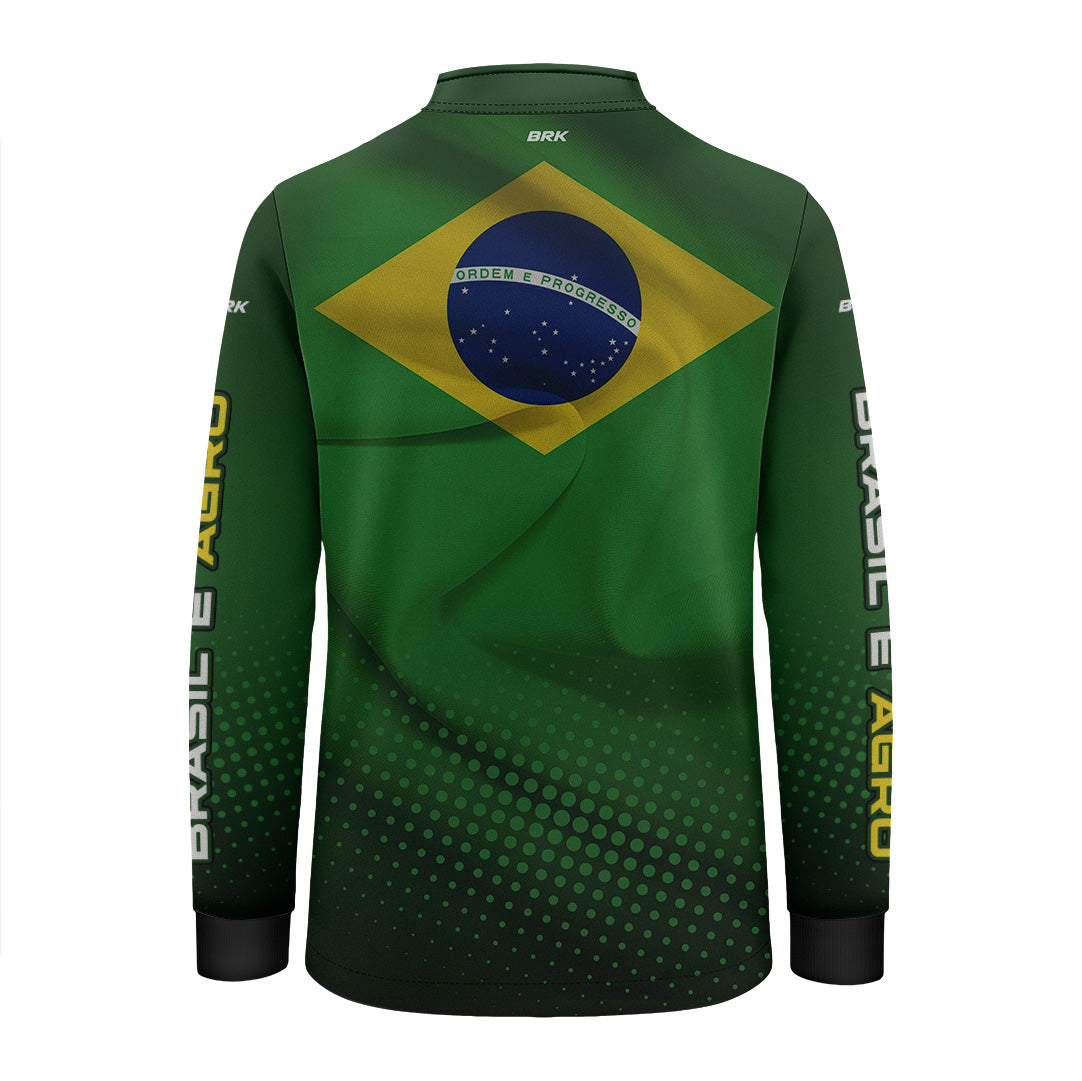 Camisa Infantil Agro Brk Brasil É Agro com Proteção Solar UV50+