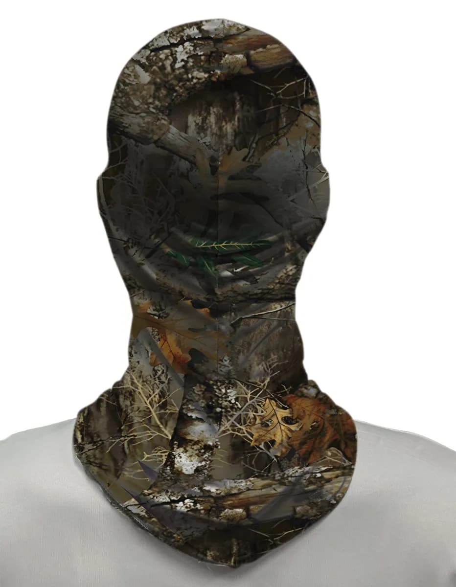 Balaclava Camuflada Folhas e Galhos Brk com Proteção UV50+