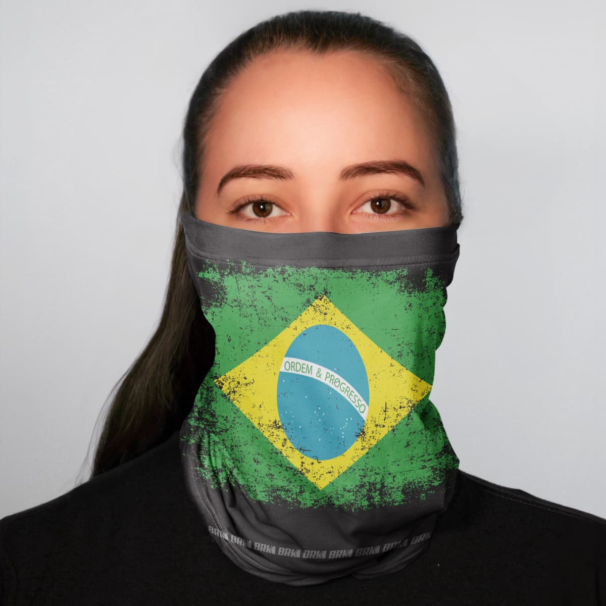 Bandana Tubeneck Agro Brk Multifuncional Bandeira do Brasil com Proteção Solar UV50+