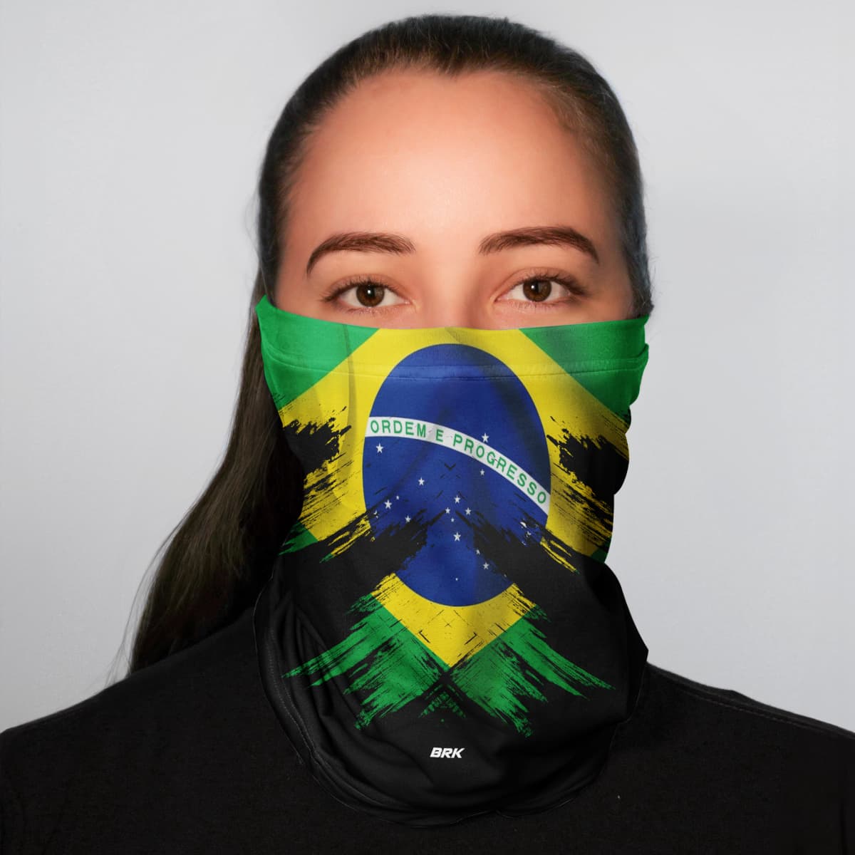 Bandana Tubeneck Agro Brk Multifuncional Bandeira do Brasil 2 com Proteção Solar UV50+