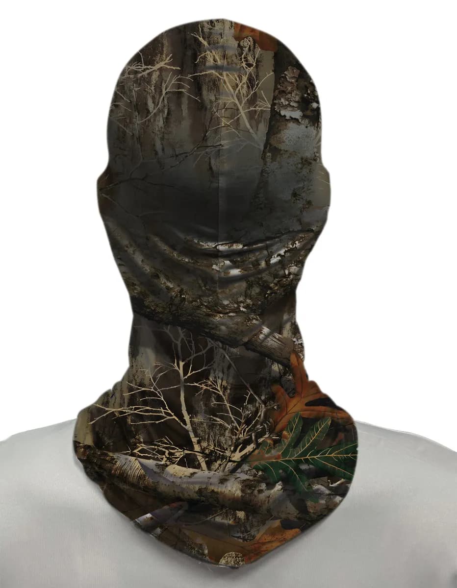 Balaclava Camuflada Folhas e Galhos Brk com Proteção UV50+