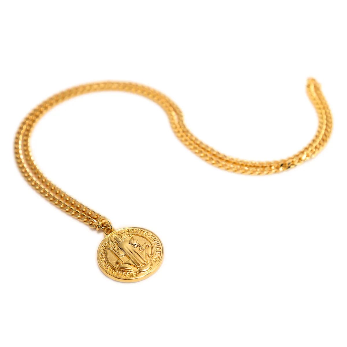 Corrente Pingente Brk Sao Bento Dourada Media