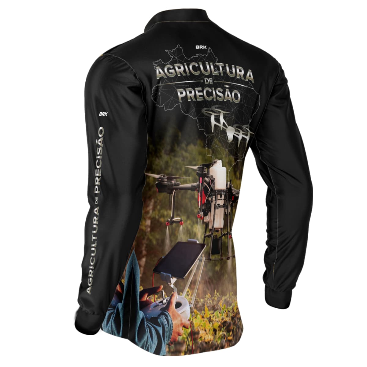 Camisa Agro Brk Drone é Agro Agricultura de Precisão 02 com Proteção Solar UV50+