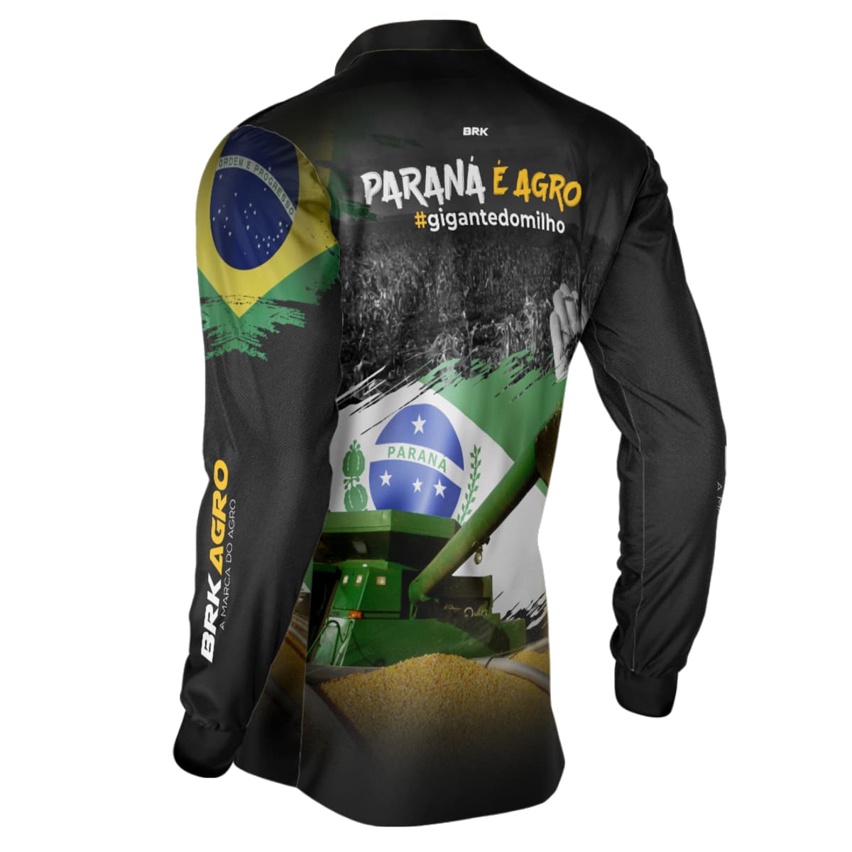 Camisa Agro Brk Paraná é Agro Milho com Proteção Solar UV50+