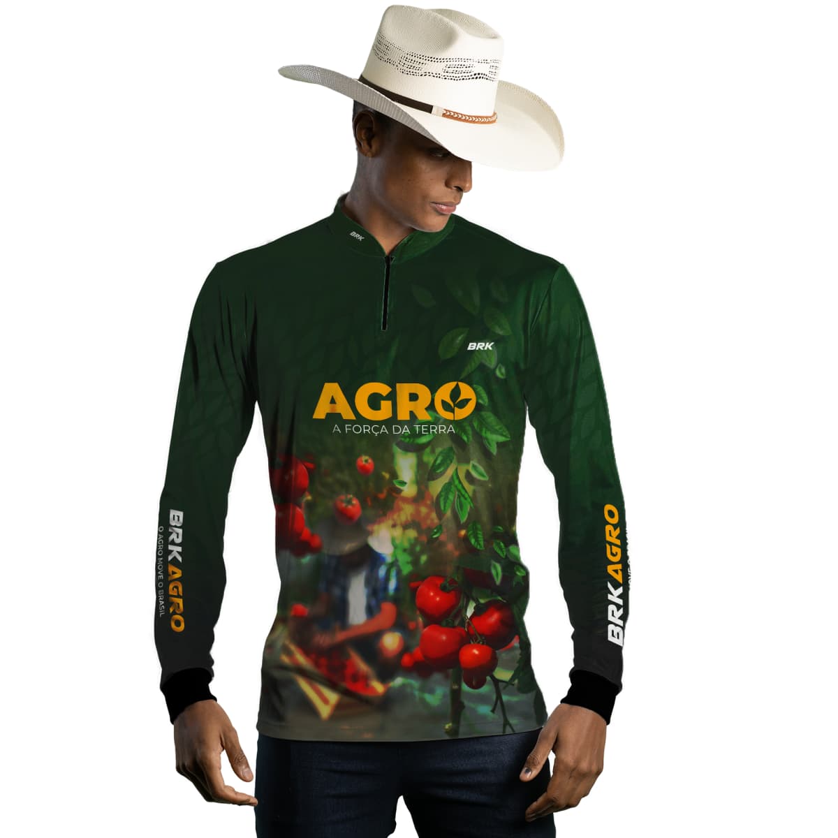 Camisa Agro Brk Produtor de Tomate com Proteção Solar UV50+