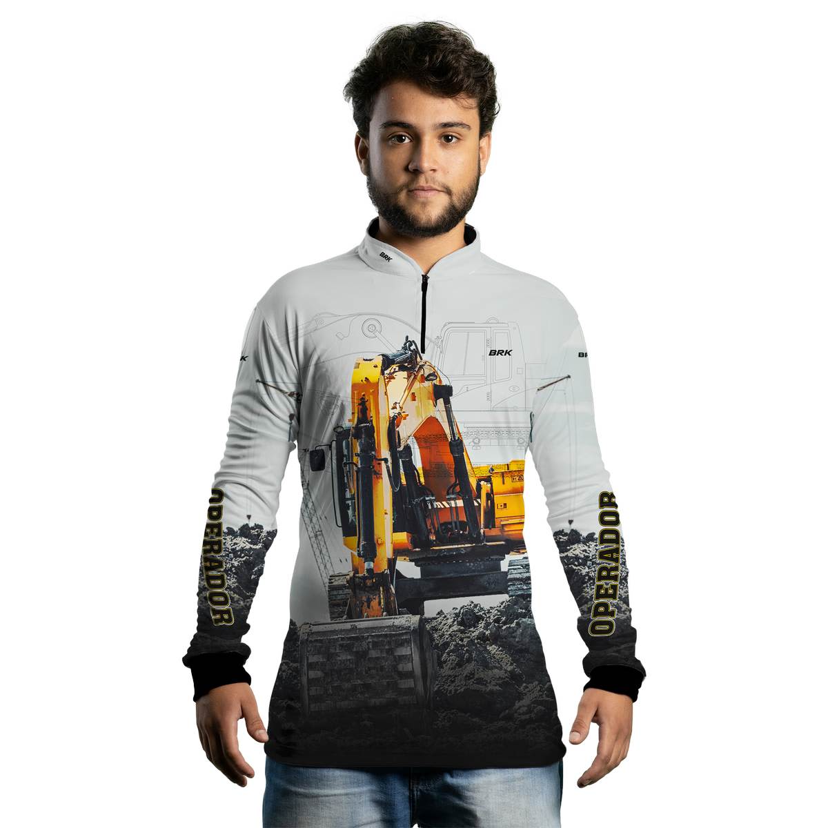 Camisa Agro Brk Operador de Máquinas Escavadeira com UV50+