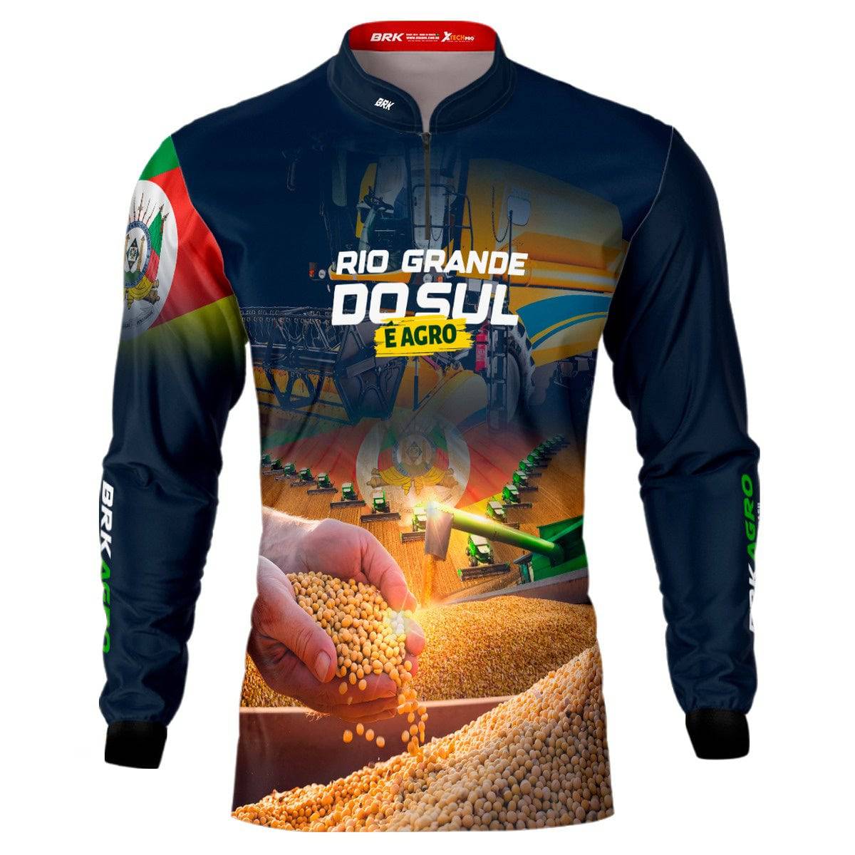 Camisa Agro Brk Rio Grande do Sul é Agro com Proteção UV50+