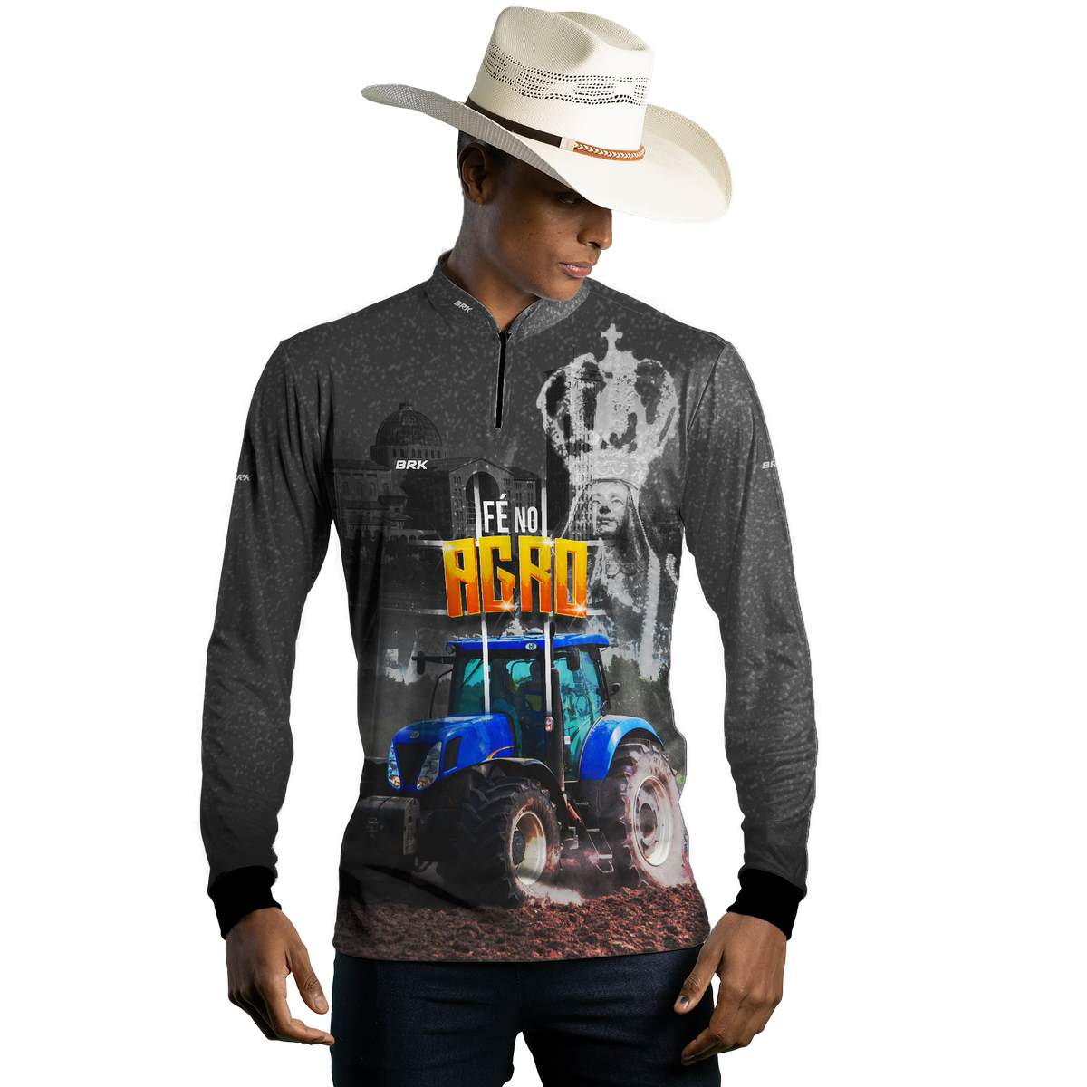 Camisa Agro Brk Fé Padroeira Força do Agro 2.0 com Proteção Solar UV50+