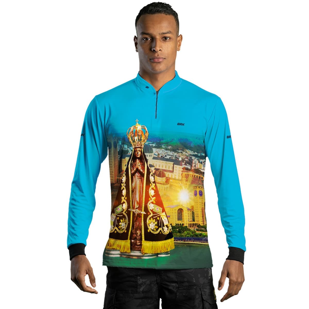 Camisa Agro Brk Azul Nossa Senhora com Proteção Solar UV50+
