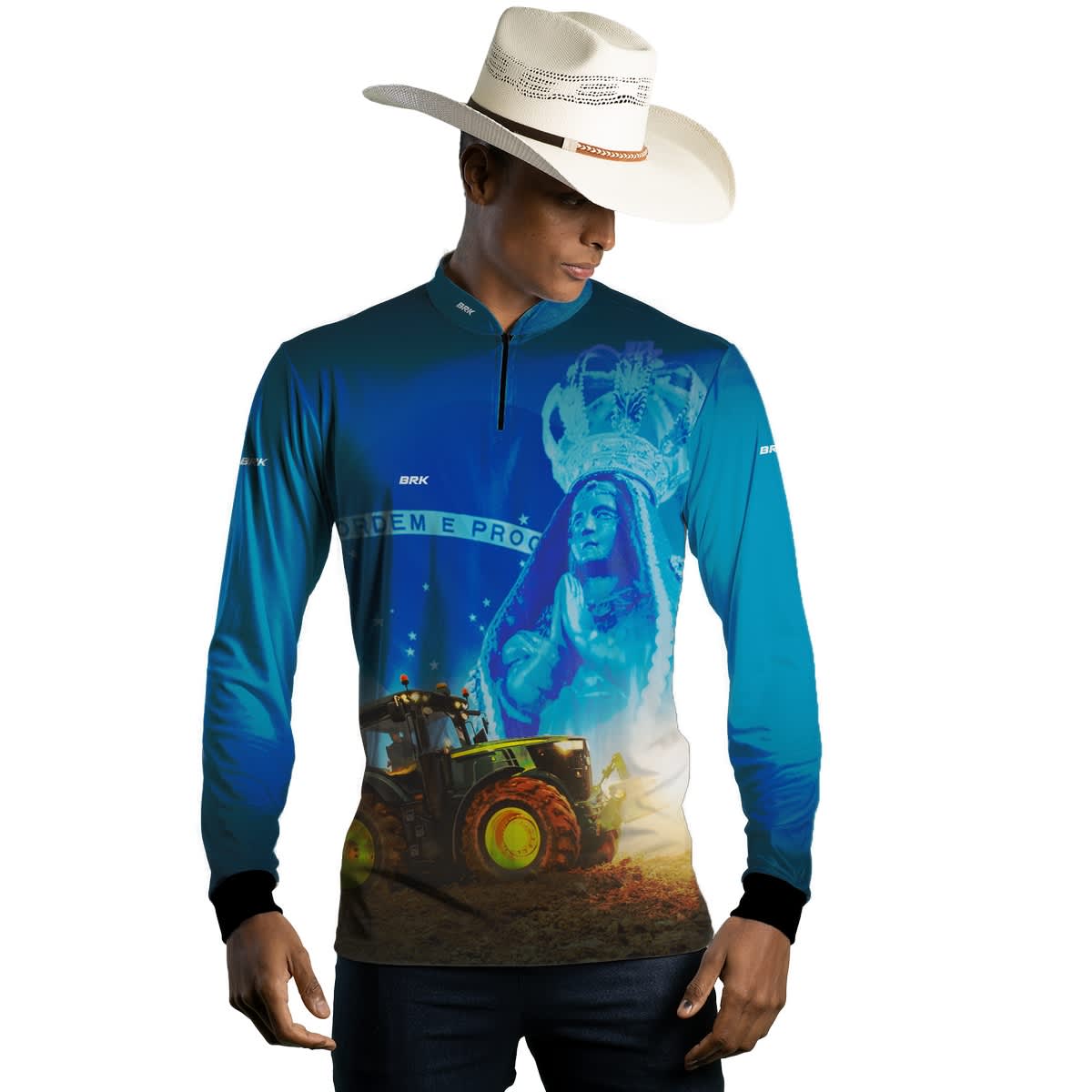 Camisa Agro Brk Padroeira Nossa Senhora com Proteção Solar UV50+