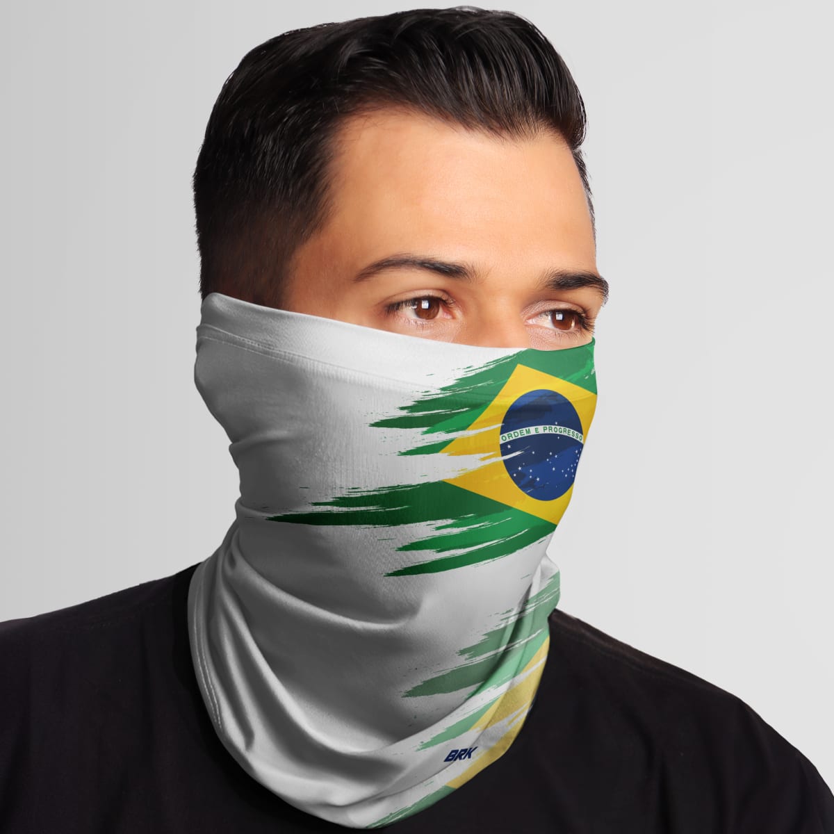 Bandana Tubeneck Agro Brk Multifuncional Branca Brasil com Proteção Solar UV50+
