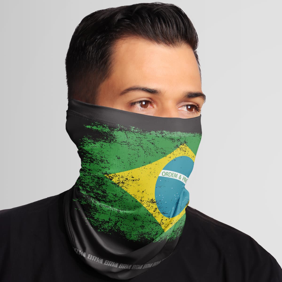 Bandana Tubeneck Agro Brk Multifuncional Bandeira do Brasil com Proteção Solar UV50+