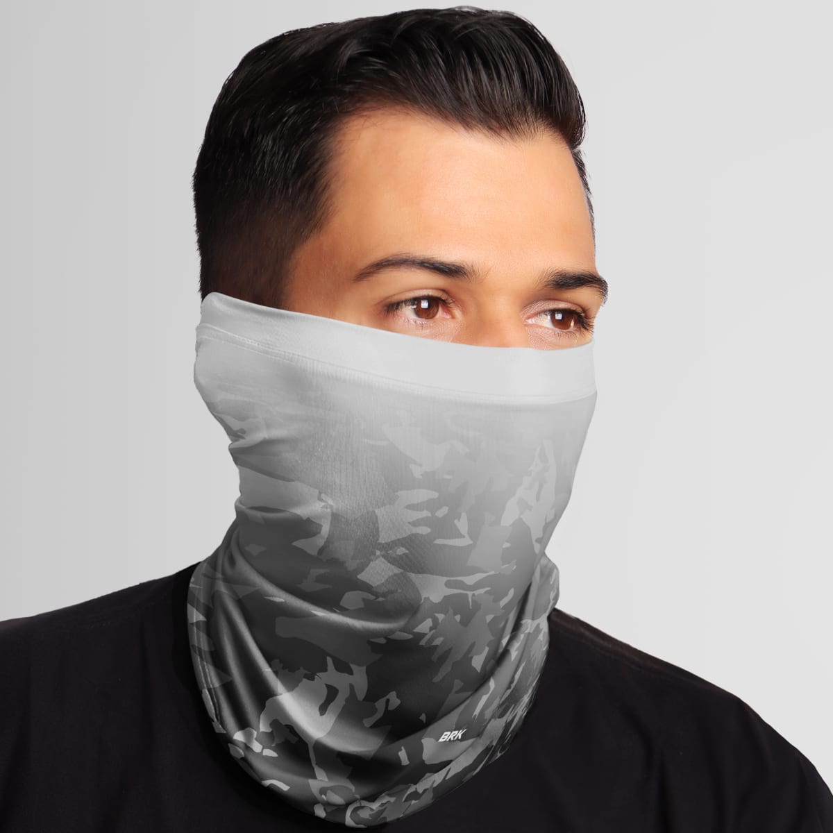 Bandana Tubeneck Agro Brk Branco e Cinza Camuflado com Proteção Solar UV50+