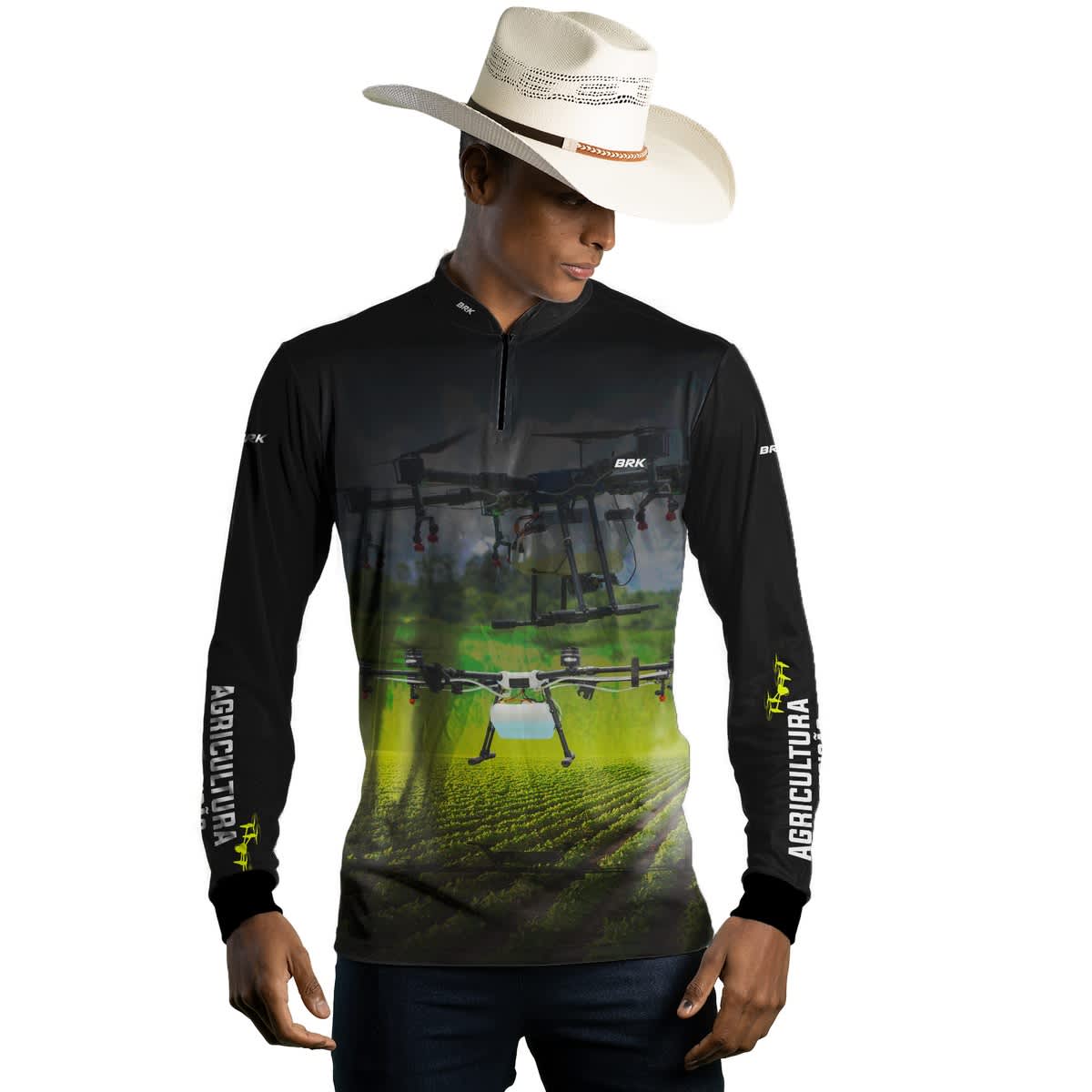 Camisa Agro Brk Drone é Agricultura de Precisão com Proteção Solar UV50+