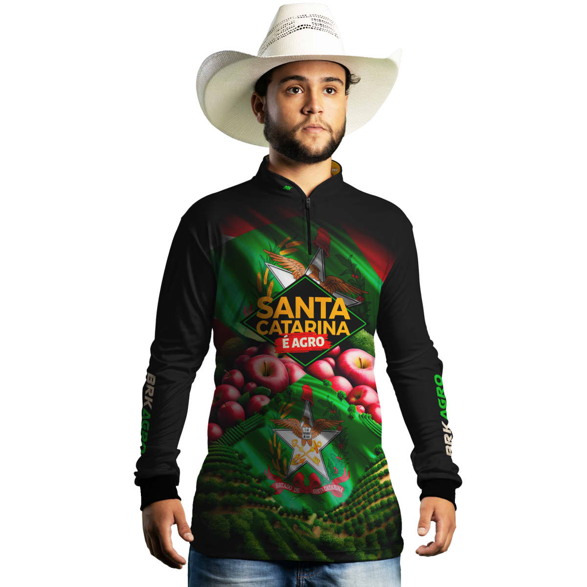 Camisa Agro Brk Santa Catarina Maçãs com Proteção Solar UV50+