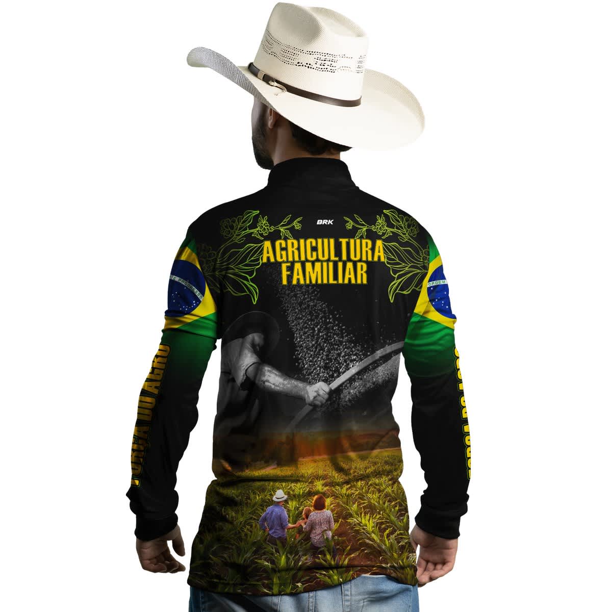 Camisa Agro Brk Agricultura Familiar no Campo com Proteção Solar UV50+
