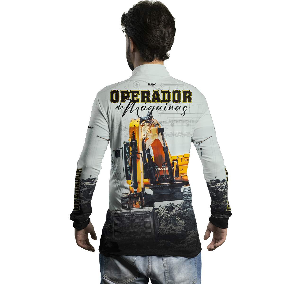 Camisa Agro Brk Operador de Máquinas Escavadeira com UV50+