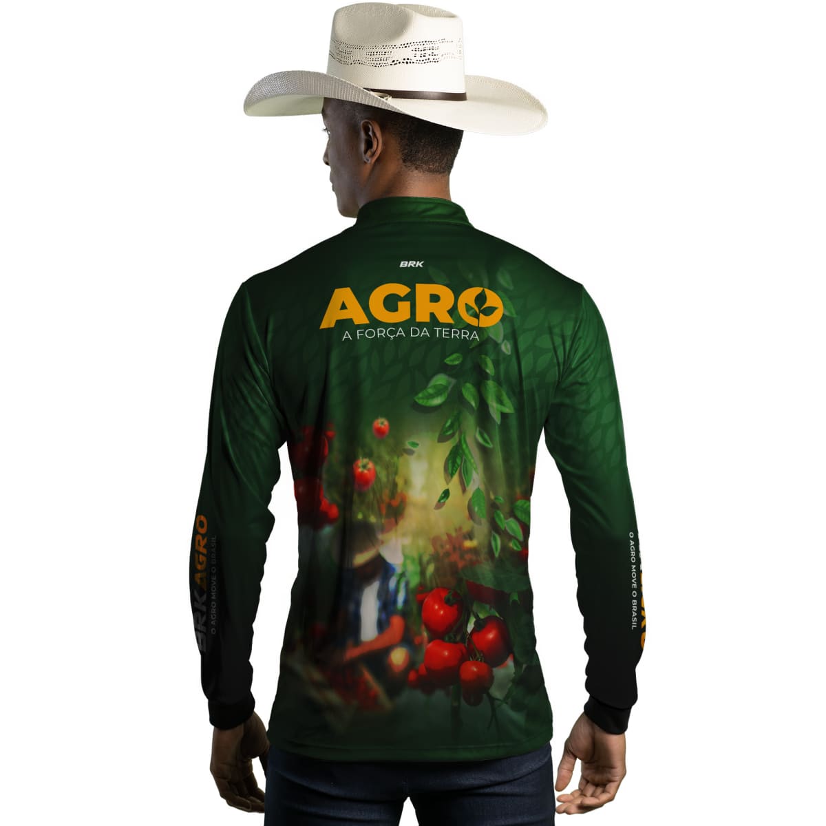 Camisa Agro Brk Produtor de Tomate com Proteção Solar UV50+