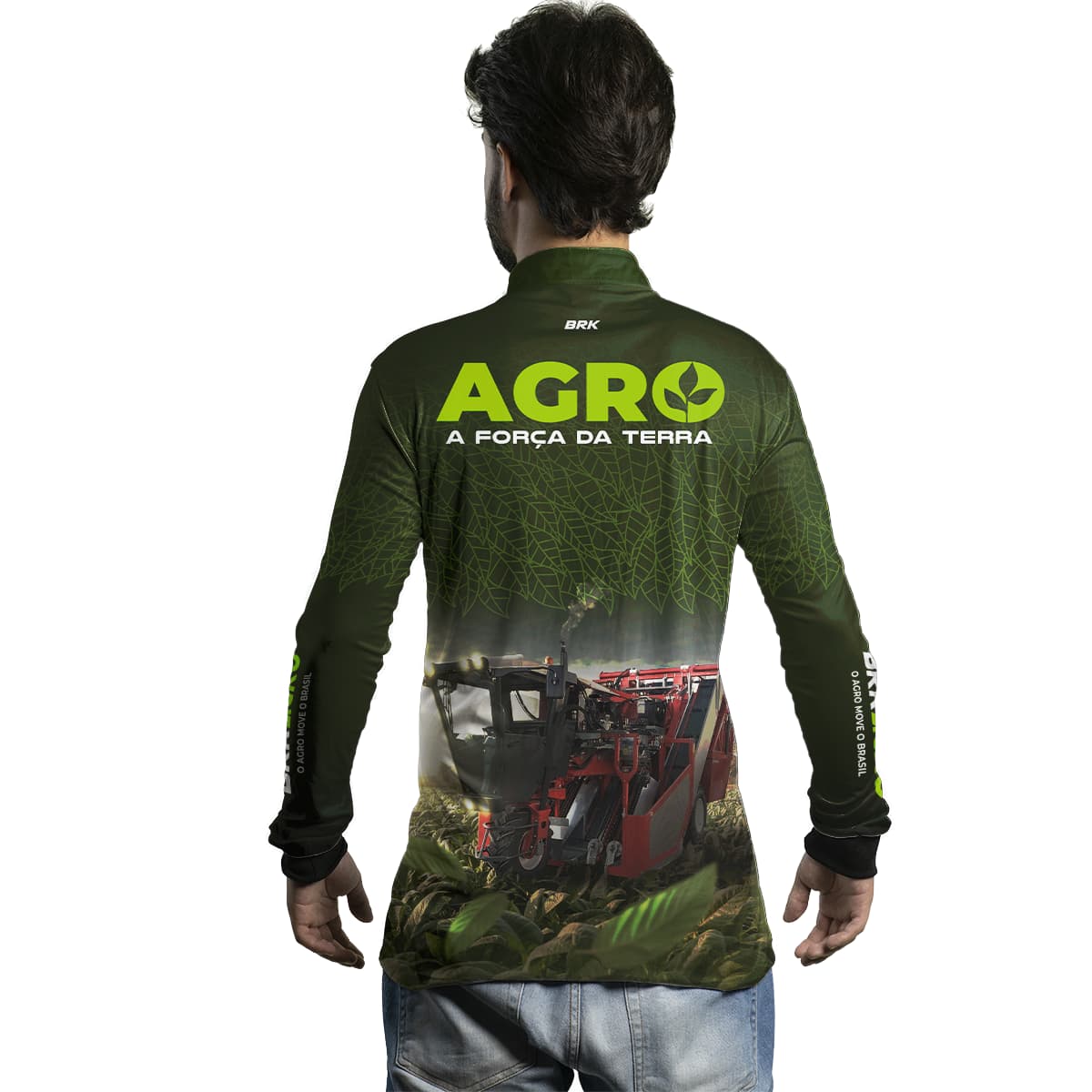 Camisa Agro Brk Plantação de Tabaco Força da Terra com Proteção Solar UV50+
