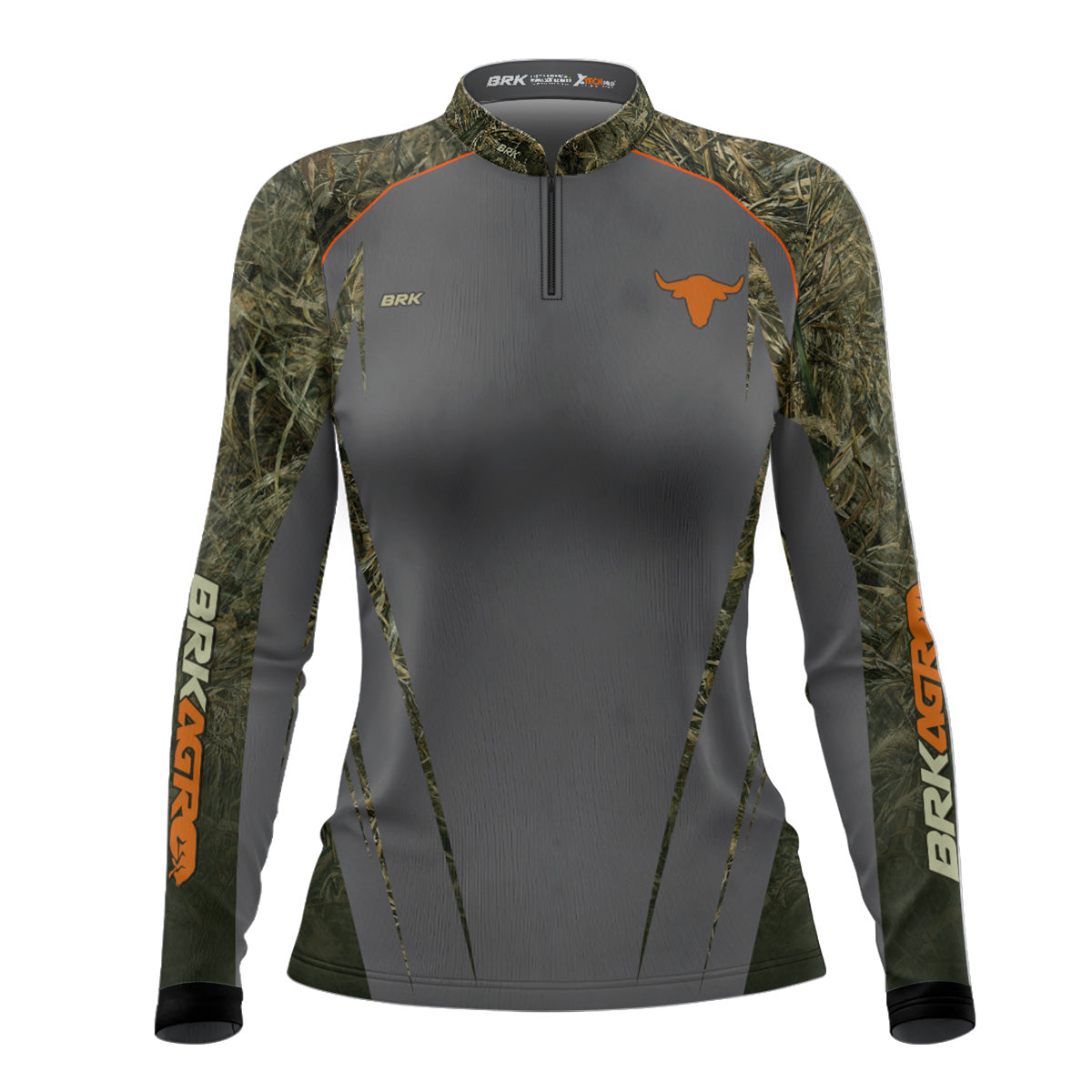 Camisa Agro Feminina Brk Camuflado Real Tree com Proteção Solar UV50+