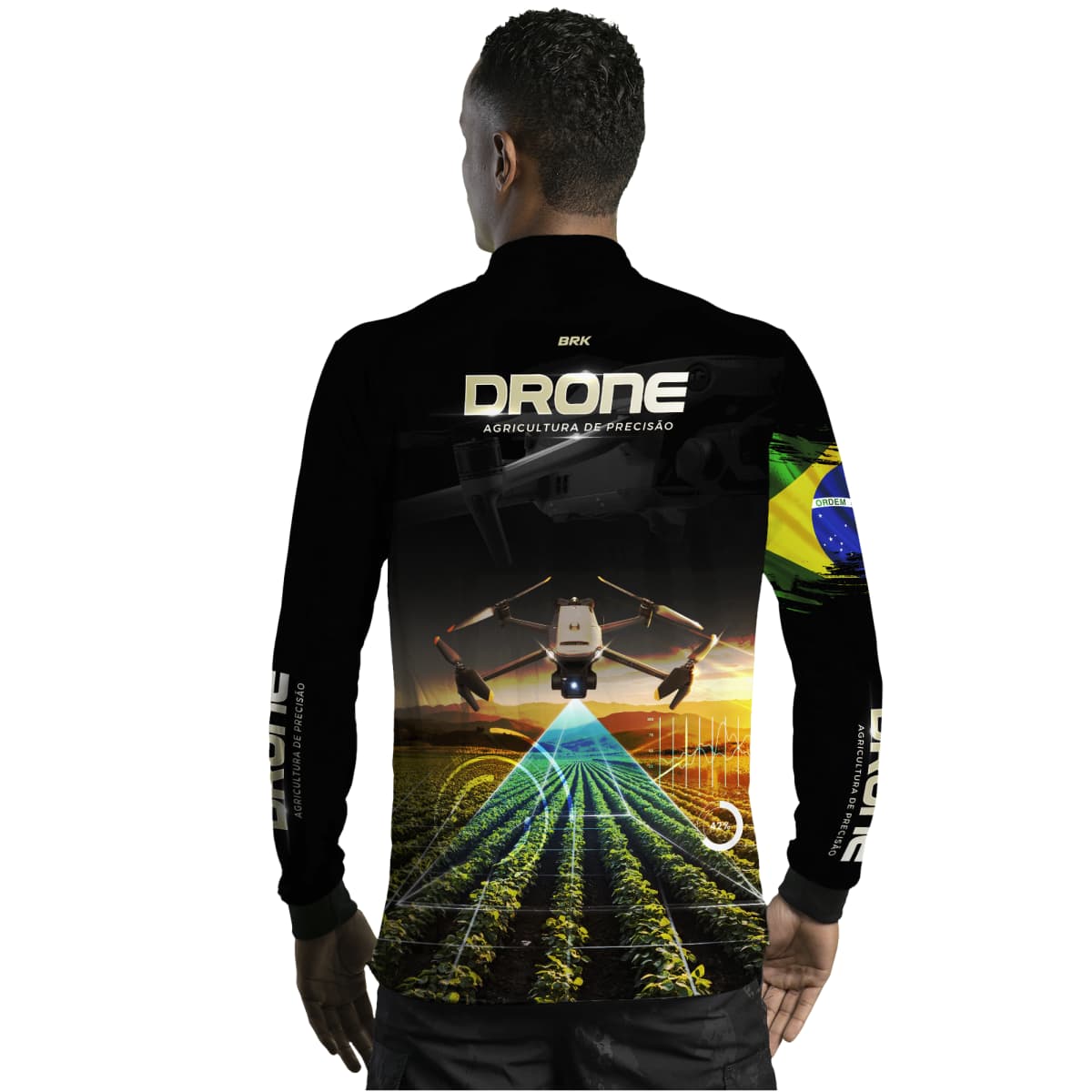 Camisa Agro Brk Drone de Monitoramento com Proteção Solar UV50+