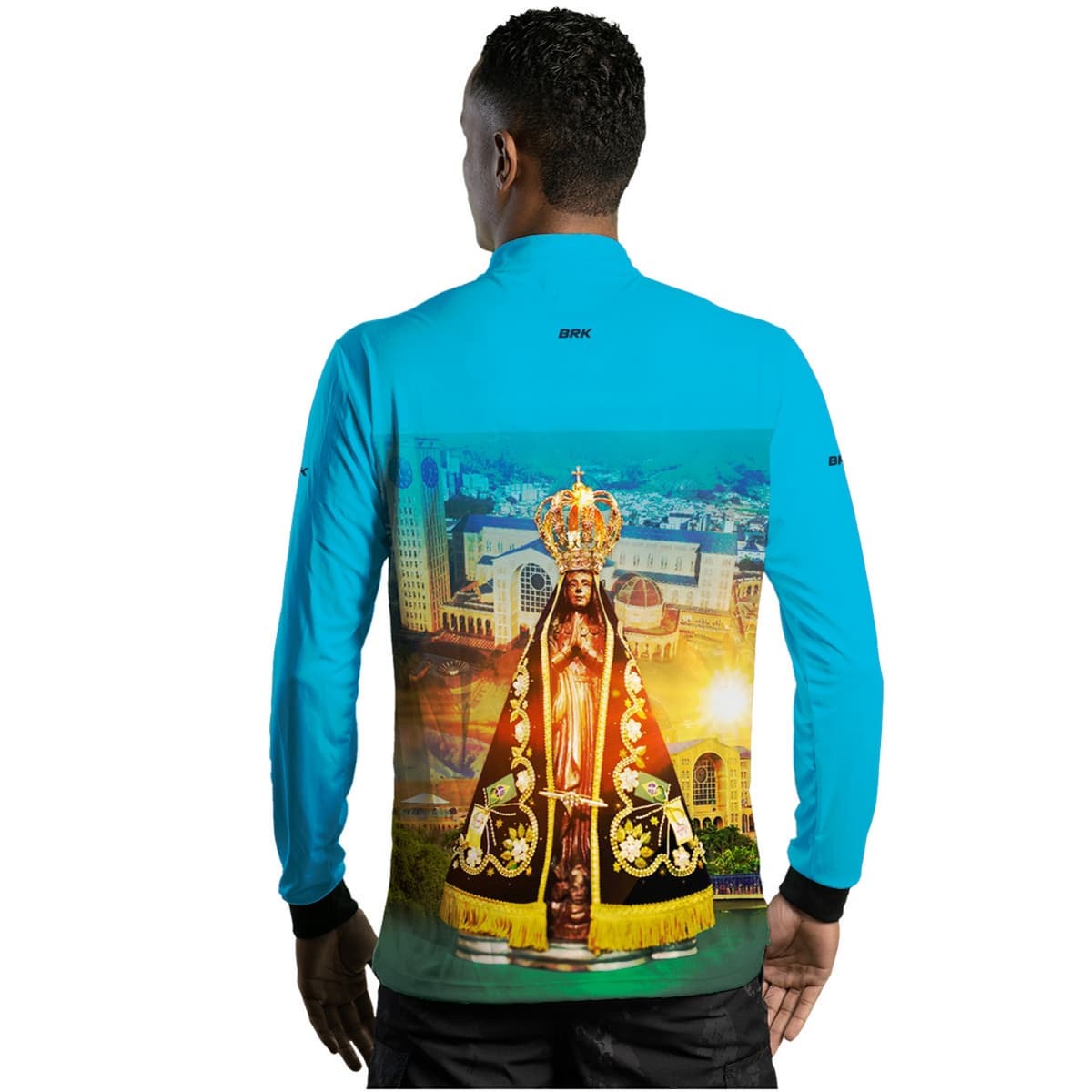 Camisa Agro Brk Azul Nossa Senhora com Proteção Solar UV50+