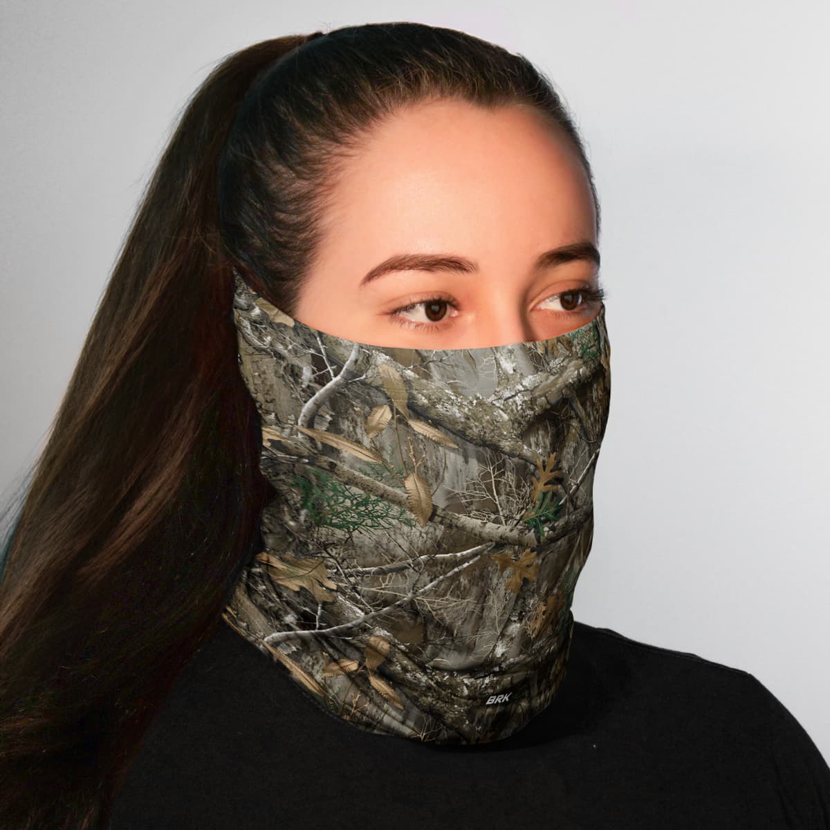 Bandana Tubeneck Agro Brk Camuflada Folhas e Galhos com Proteção Solar UV50+