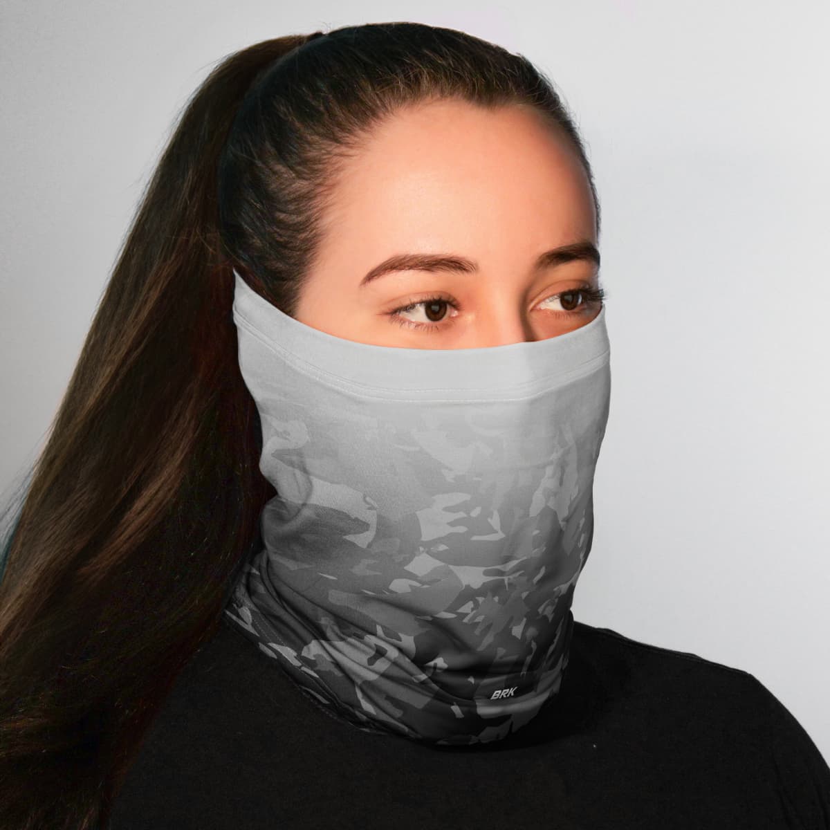 Bandana Tubeneck Agro Brk Branco e Cinza Camuflado com Proteção Solar UV50+