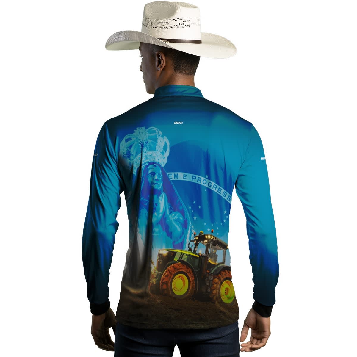 Camisa Agro Brk Padroeira Nossa Senhora com Proteção Solar UV50+