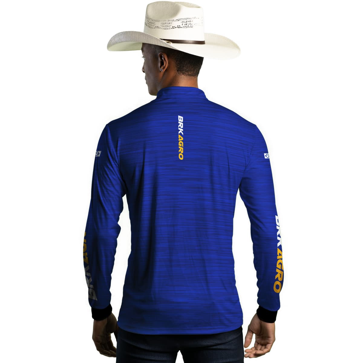 Camisa Agro Brk Mescla Azul Royal com Proteção Solar UV50+