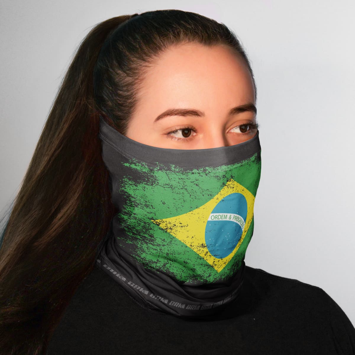 Bandana Tubeneck Agro Brk Multifuncional Bandeira do Brasil com Proteção Solar UV50+