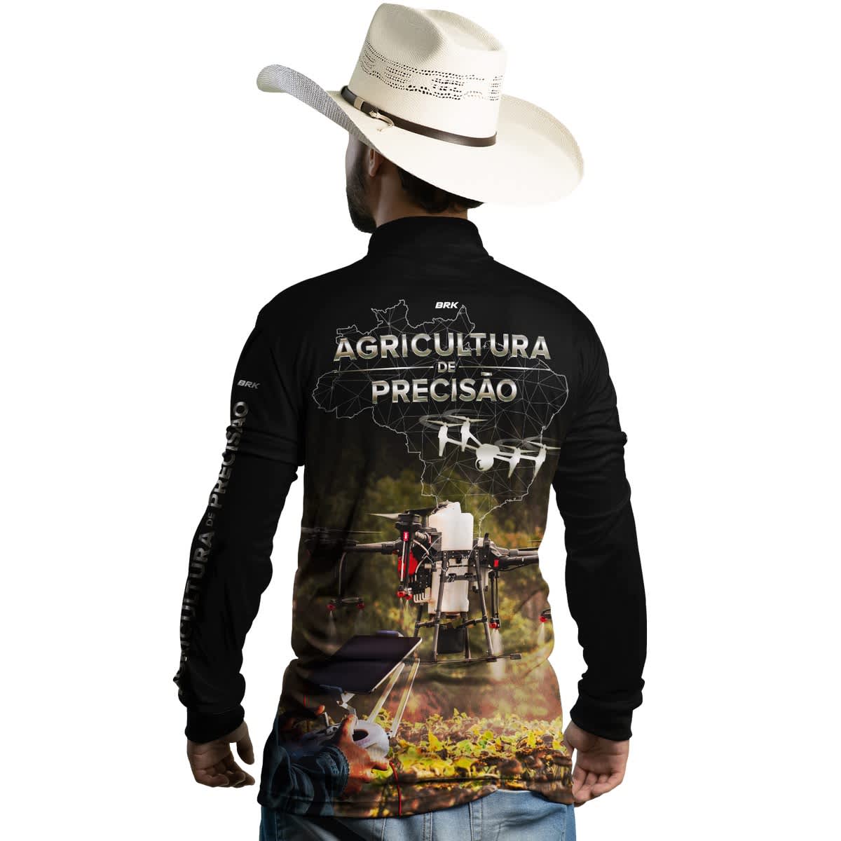 Camisa Agro Brk Drone é Agro Agricultura de Precisão 02 com Proteção Solar UV50+
