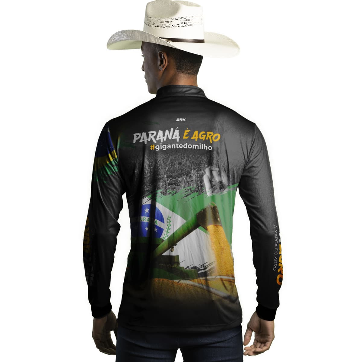 Camisa Agro Brk Paraná é Agro Milho com Proteção Solar UV50+