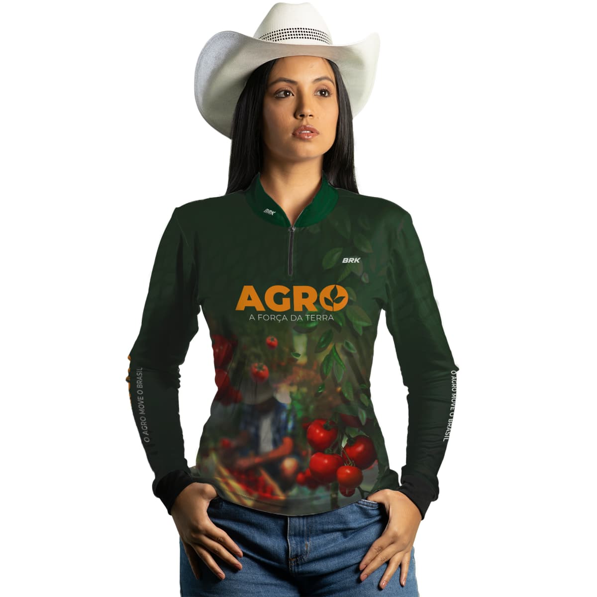Camisa Agro Brk Produtor de Tomate com Proteção Solar UV50+