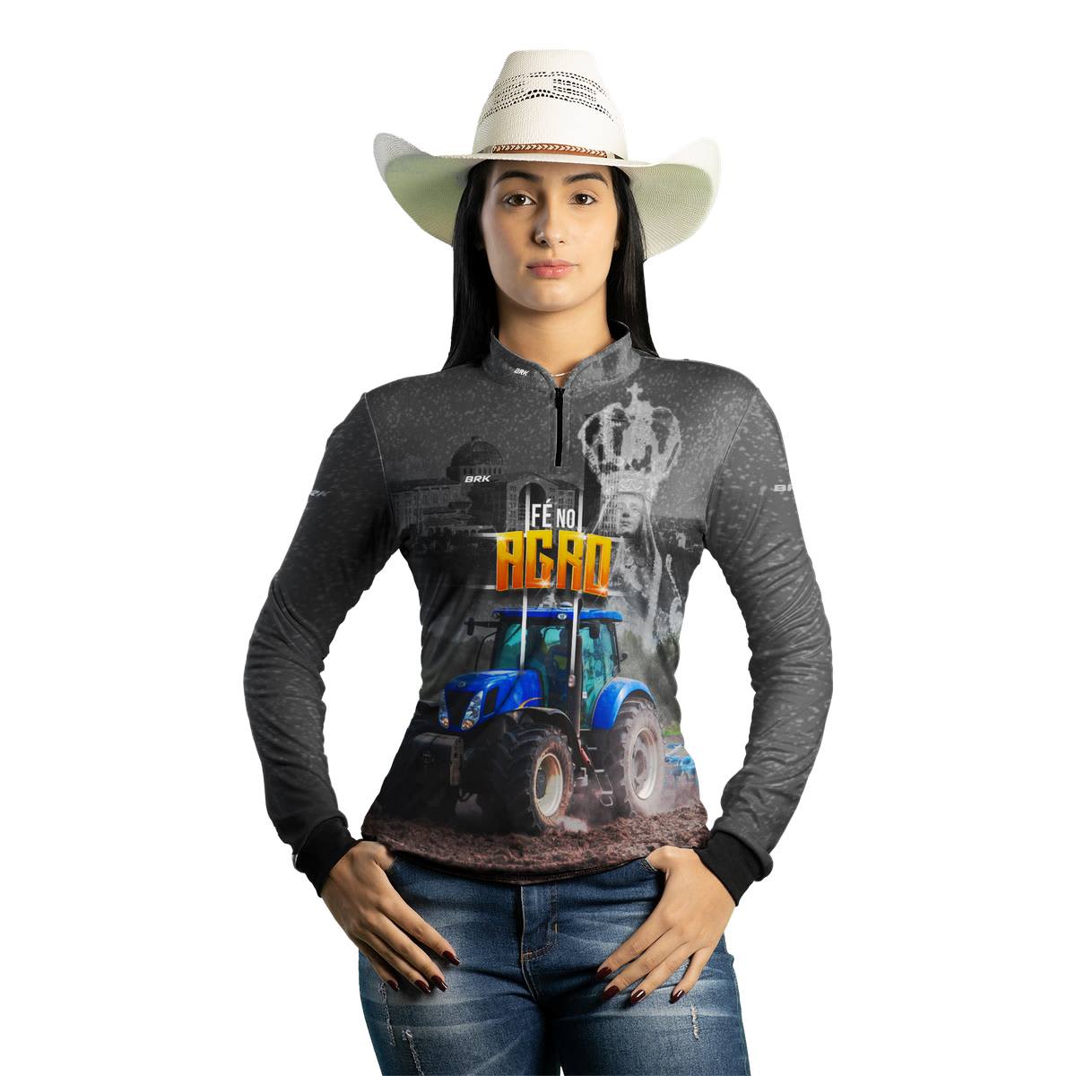 Camisa Agro Brk Fé Padroeira Força do Agro 2.0 com Proteção Solar UV50+