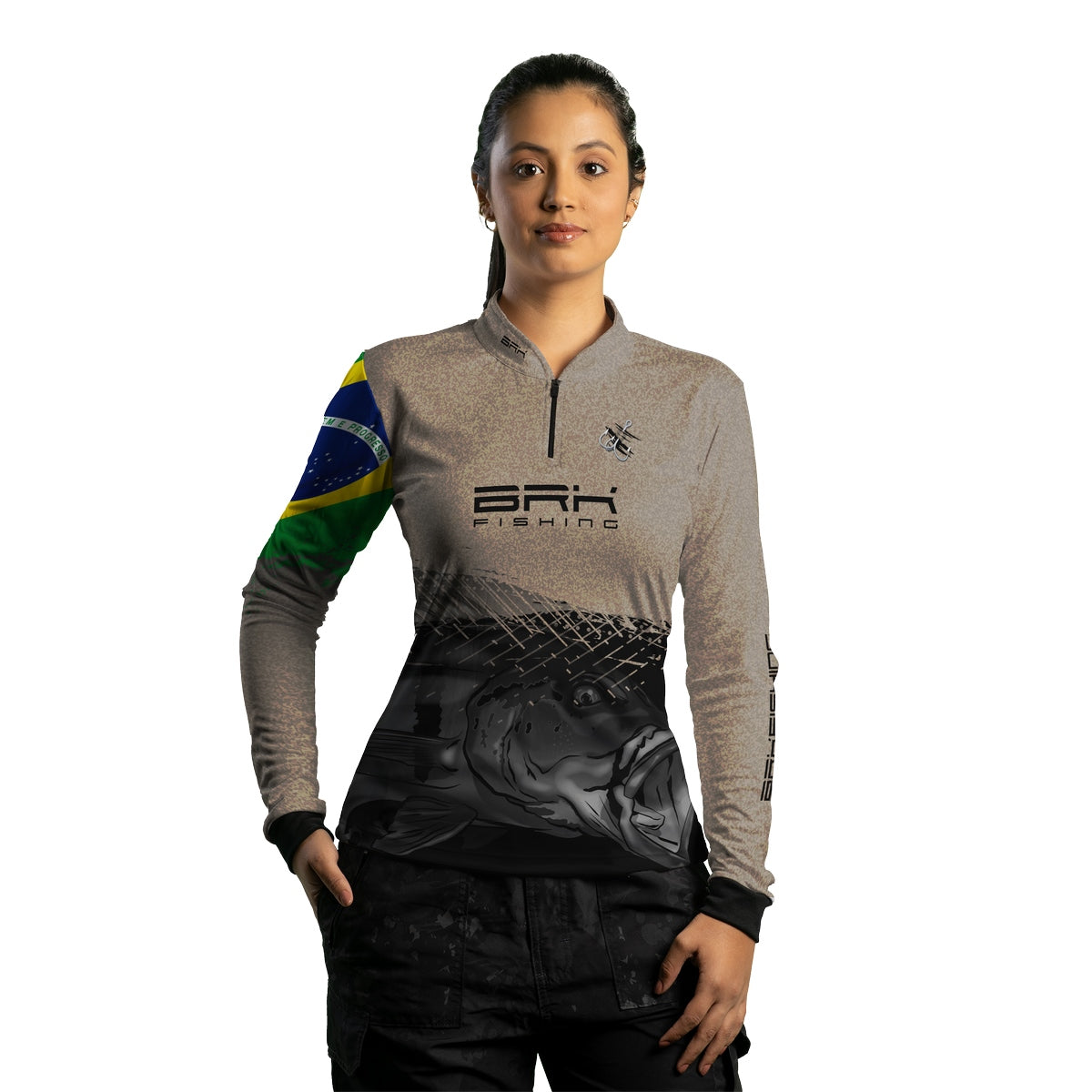 Camisa Feminina Brk Garateia Tucunaré Brasil com UV50+