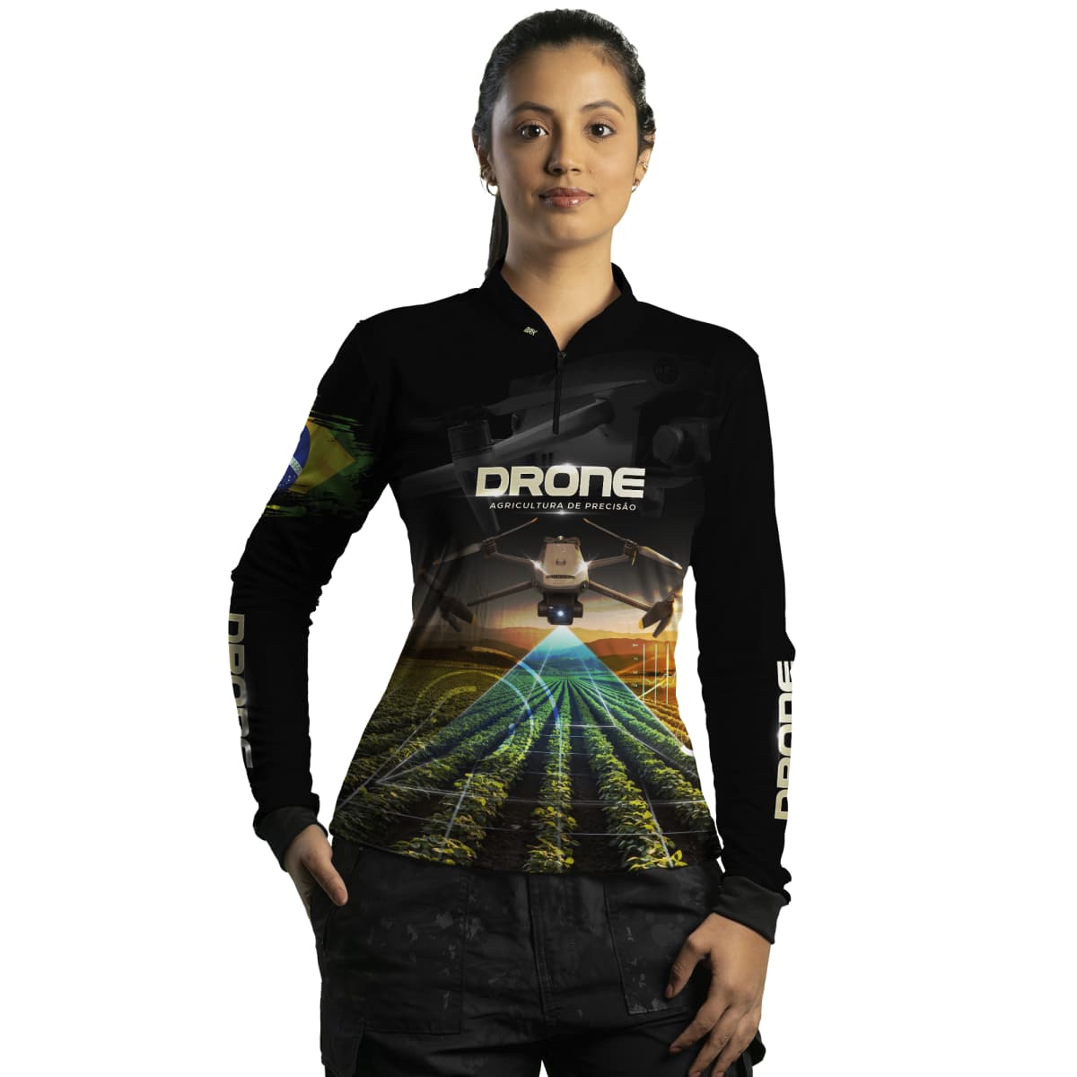 Camisa Agro Brk Drone de Monitoramento com Proteção Solar UV50+