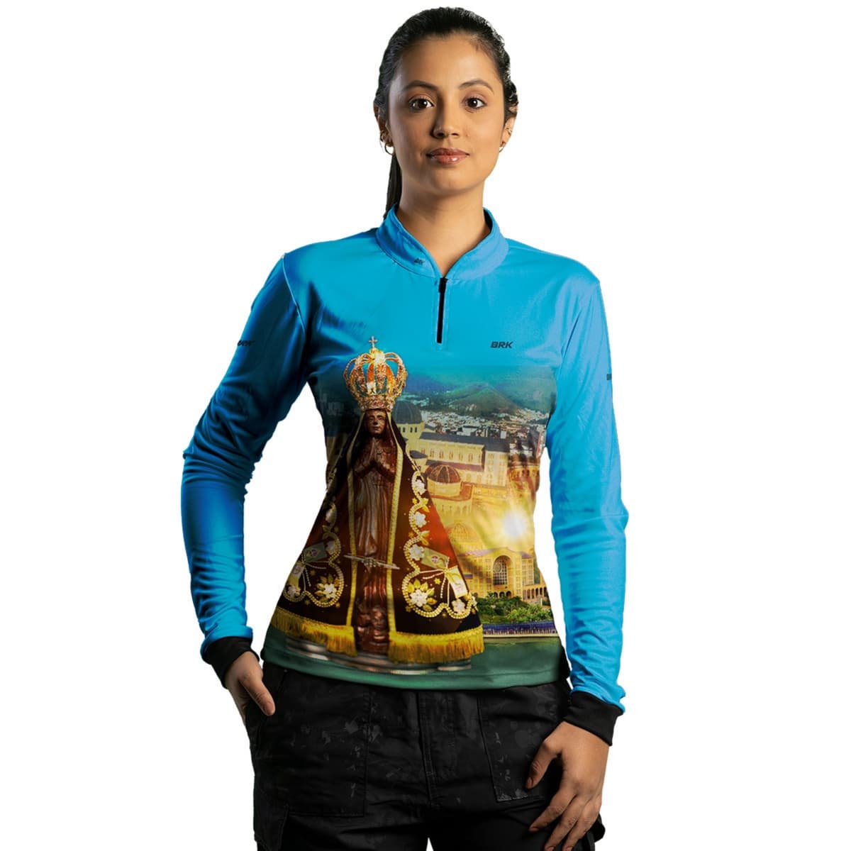 Camisa Agro Brk Azul Nossa Senhora com Proteção Solar UV50+