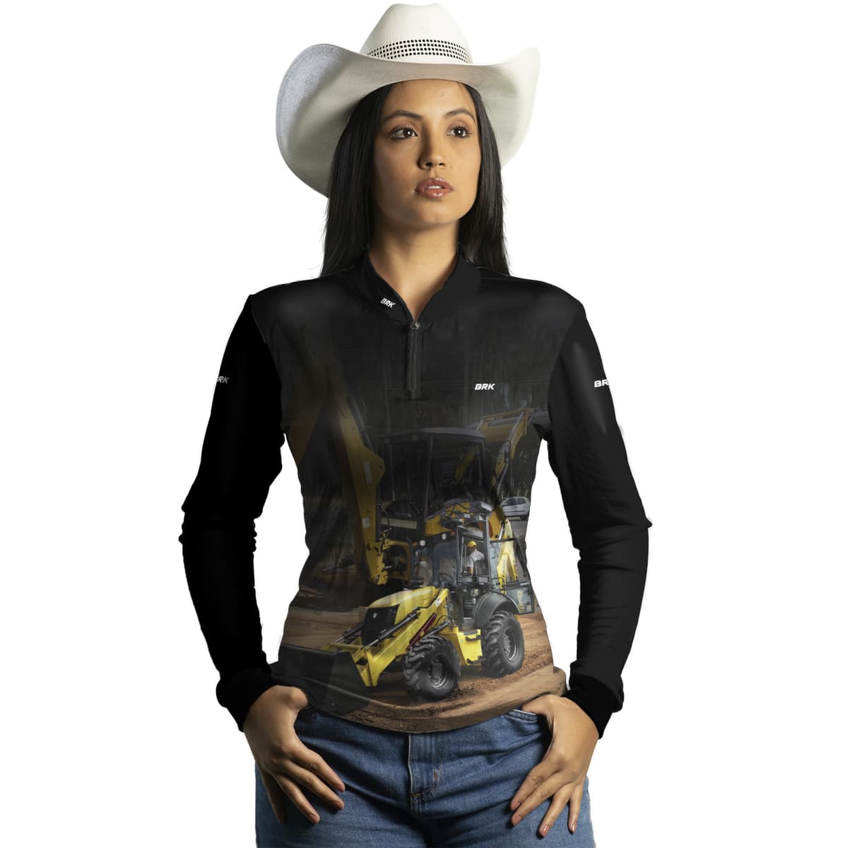 Camisa Agro Brk Retroescavadeira 02 NH com Proteção Solar UV50+