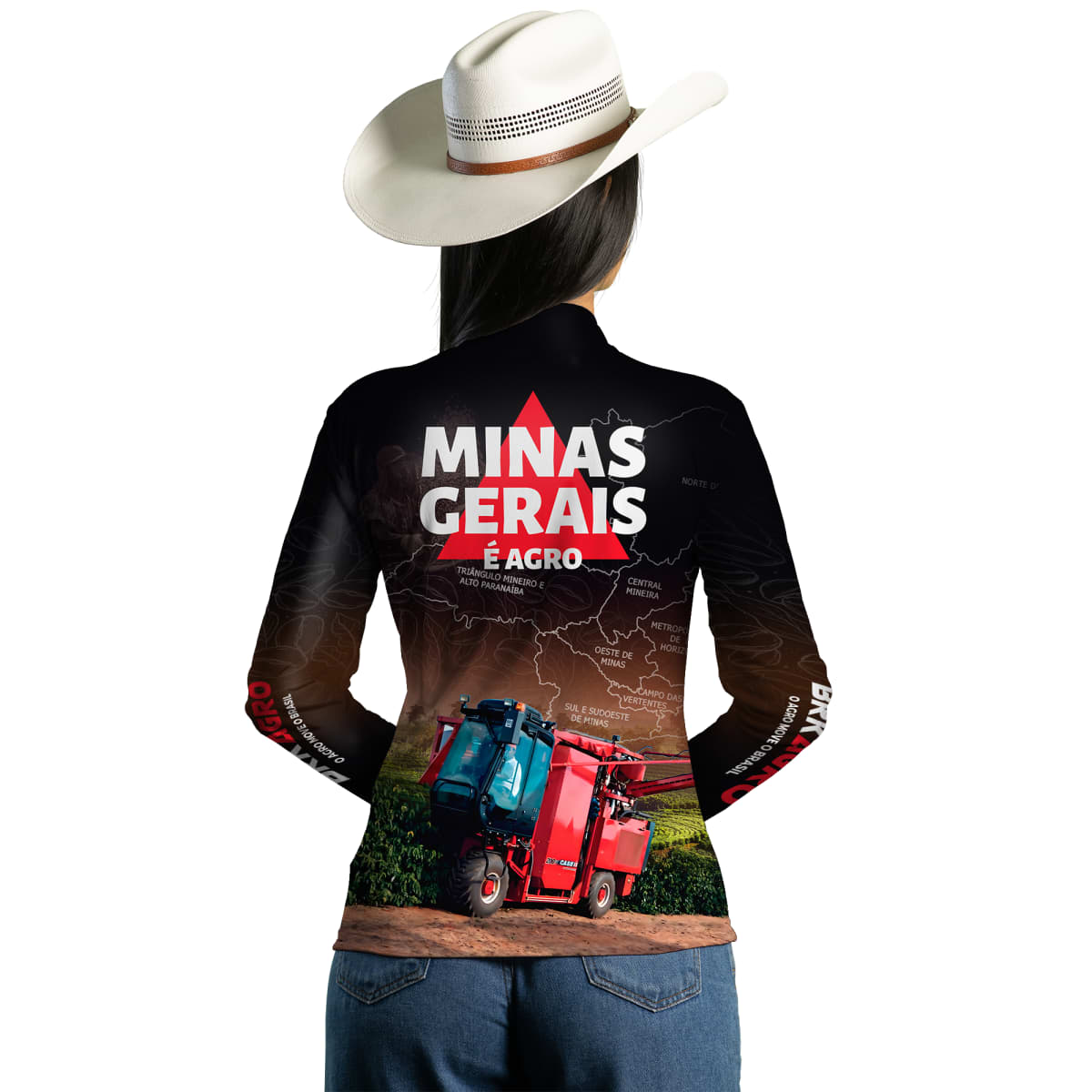 Camisa Agro Brk Minas Gerais Colheita de Café com Proteção Solar UV50+