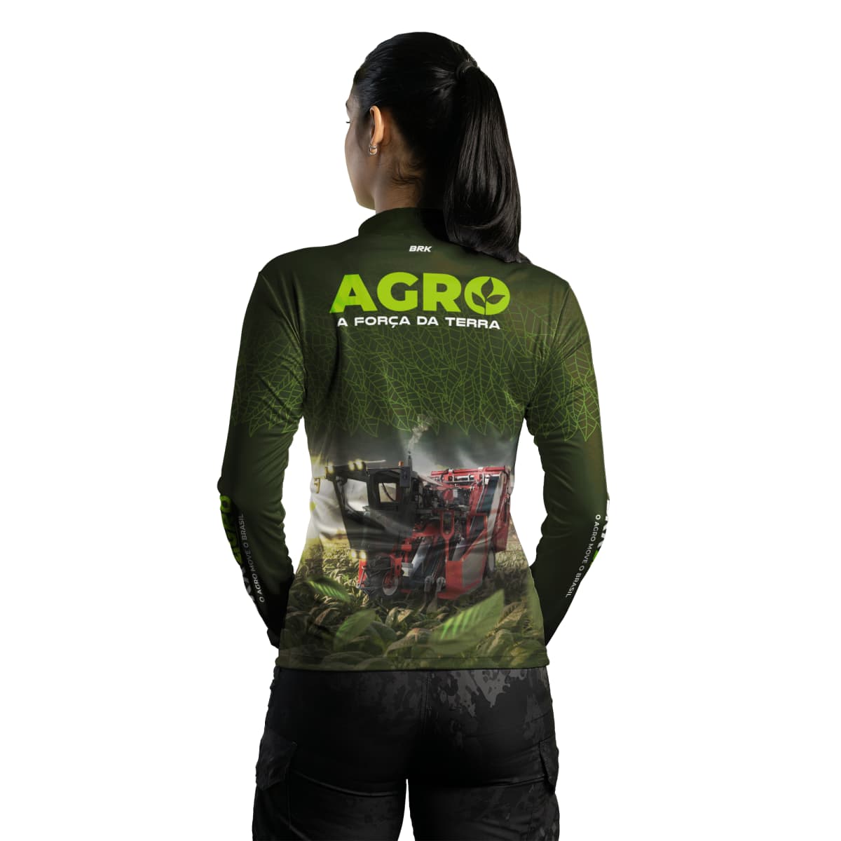 Camisa Agro Brk Plantação de Tabaco Força da Terra com Proteção Solar UV50+